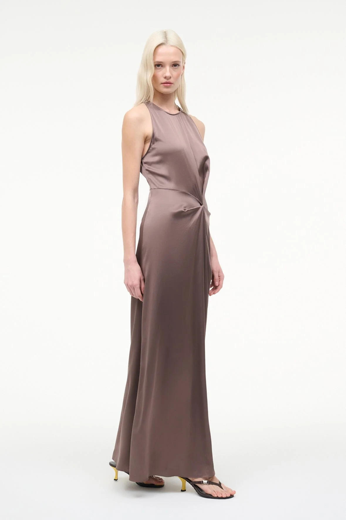 JAELYN SILK DRESS | MINK - Image 3