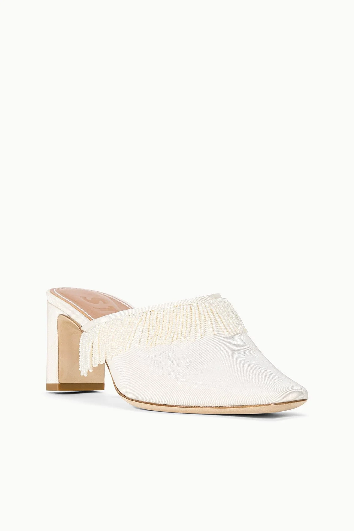 JOANNA KITTEN HEEL MULE | IVORY - Image 3