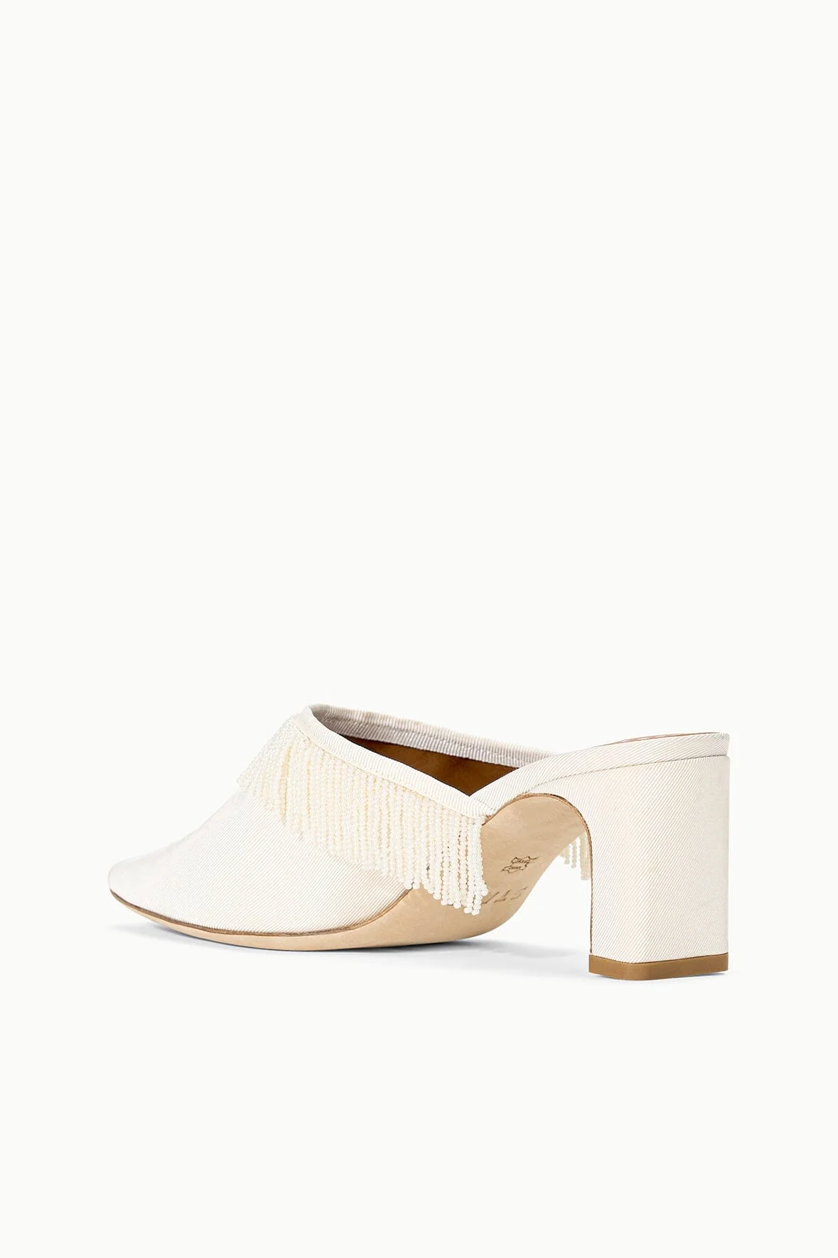 JOANNA KITTEN HEEL MULE | IVORY - Image 5