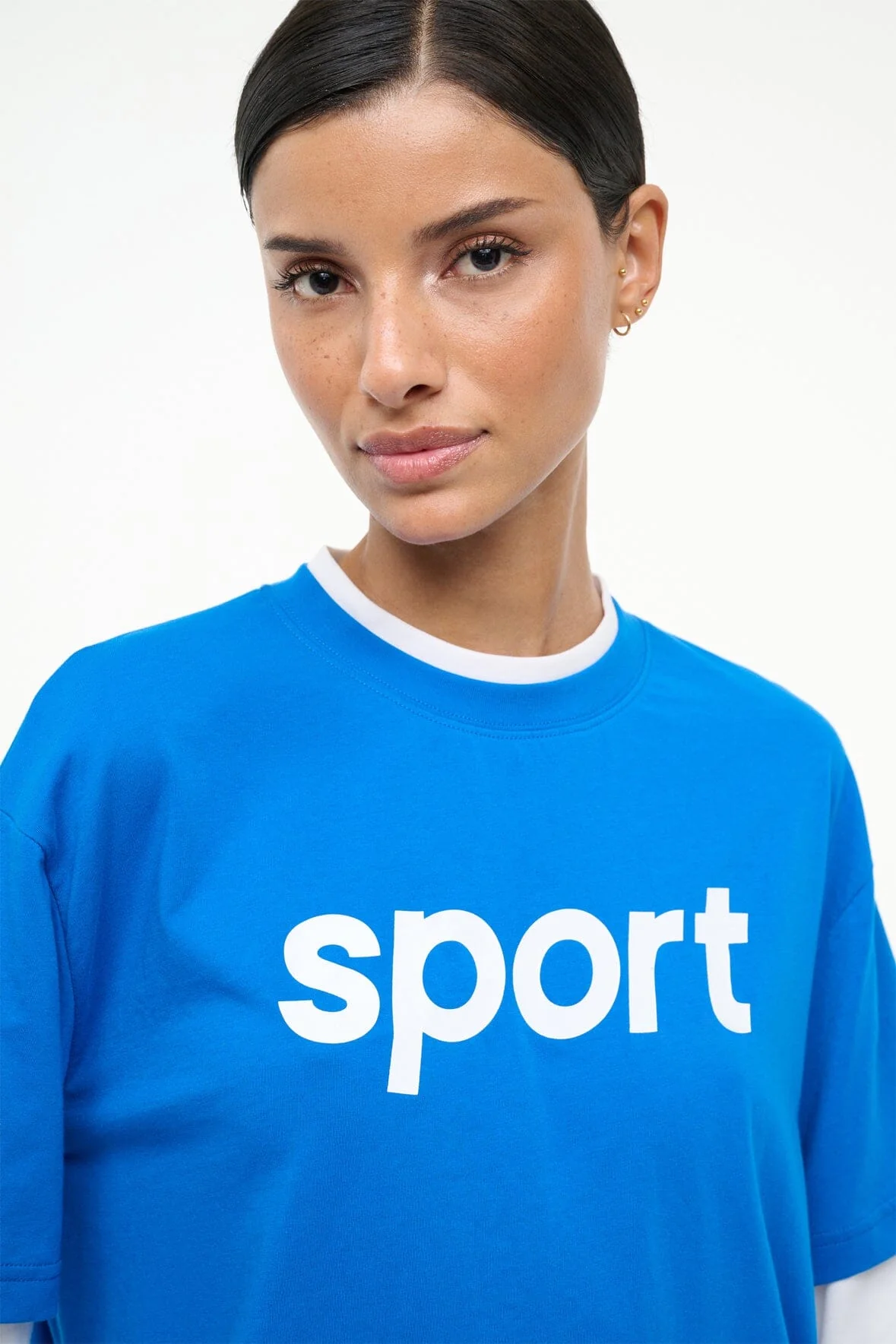 JUNIOR LONG SLEEVE TEE | VARSITY BLUE WHITE - Image 4