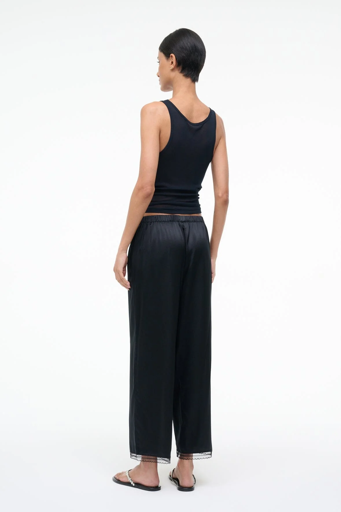 KIRBY SILK CROPPED PANT | BLACK - Image 3