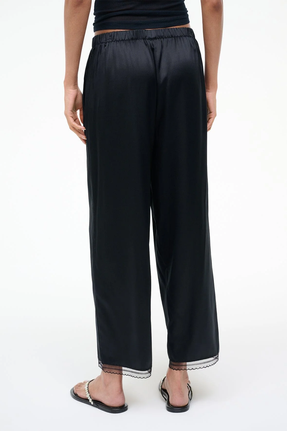 KIRBY SILK CROPPED PANT | BLACK - Image 4