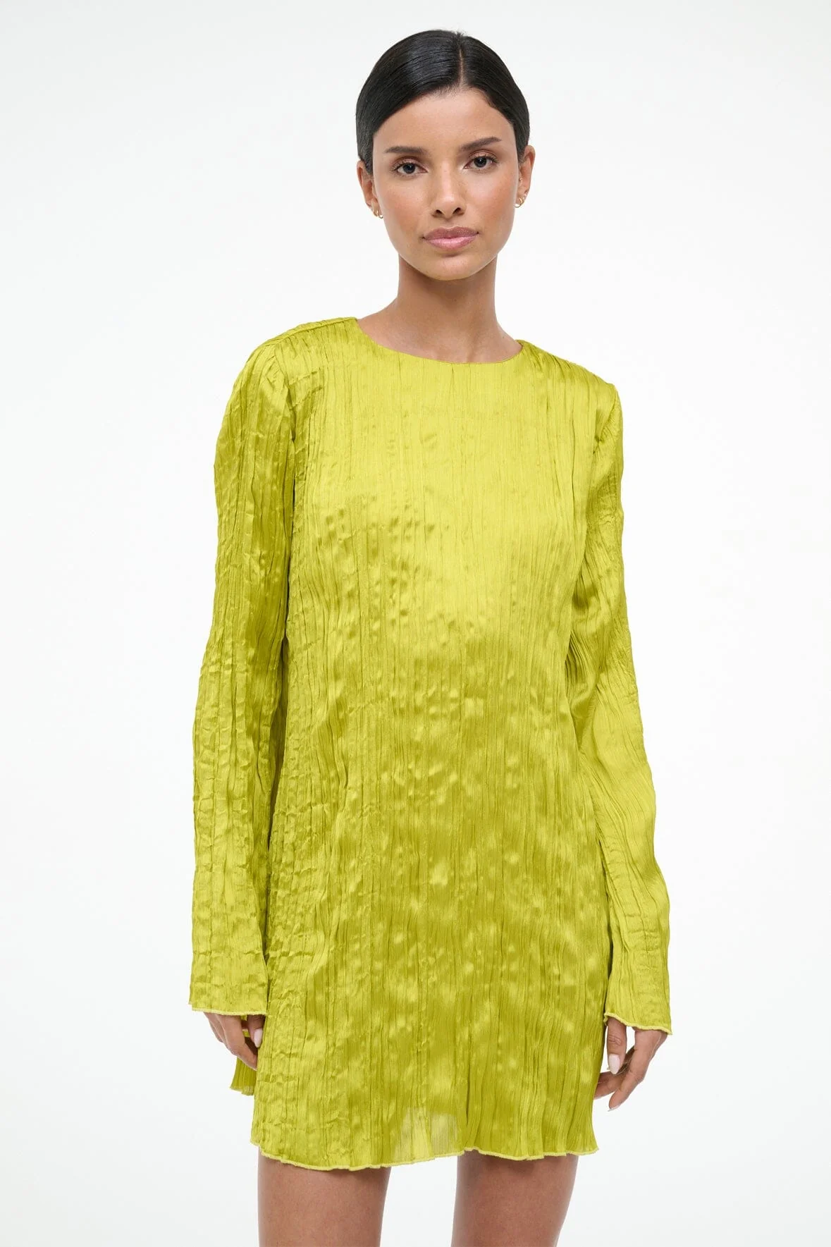 KONA DRESS | CHARTREUSE PLISSE - Image 4