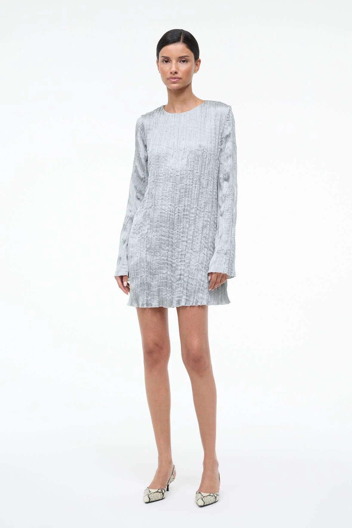 KONA DRESS | SILVER SAGE PLISSE - Image 4