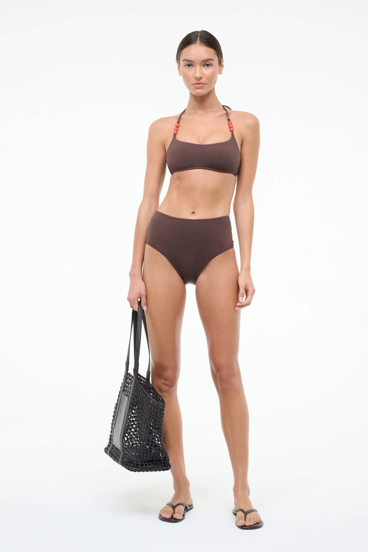 LAIRD BIKINI TOP | DARK CHOCOLATE FLAME - Image 4