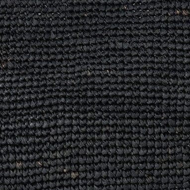LARGE RAFFIA MOON TOTE BAG | BLACK RAFFIA - Image 9