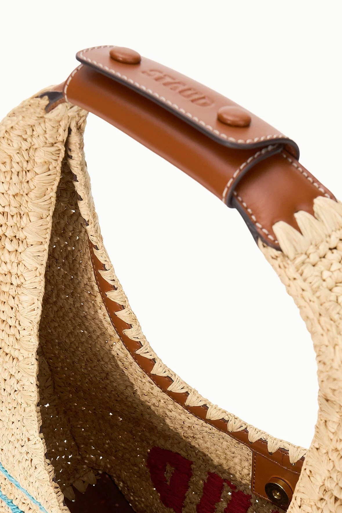 LARGE RAFFIA MOON TOTE BAG | GREAT WHITE - Image 4