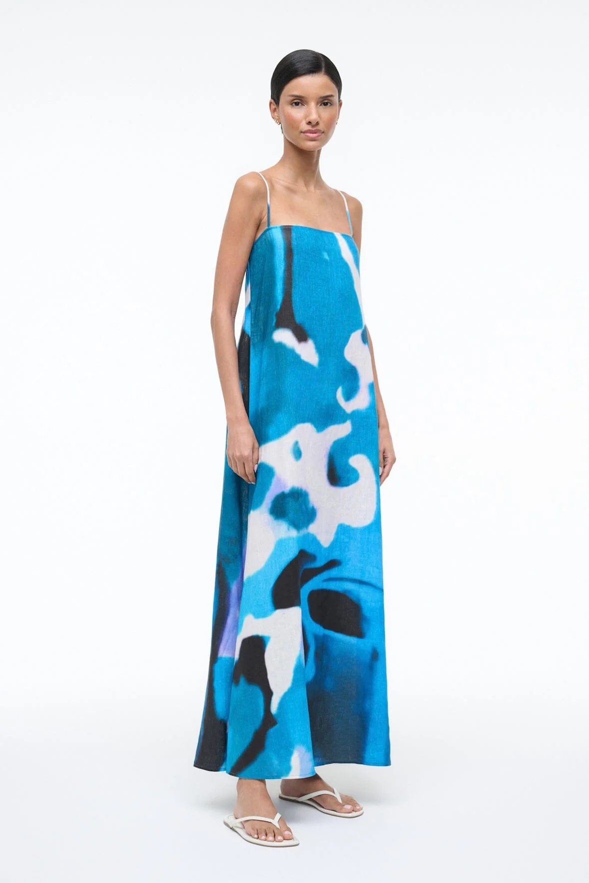 LAURA LINEN DRESS | BLUE HAZE - Image 2