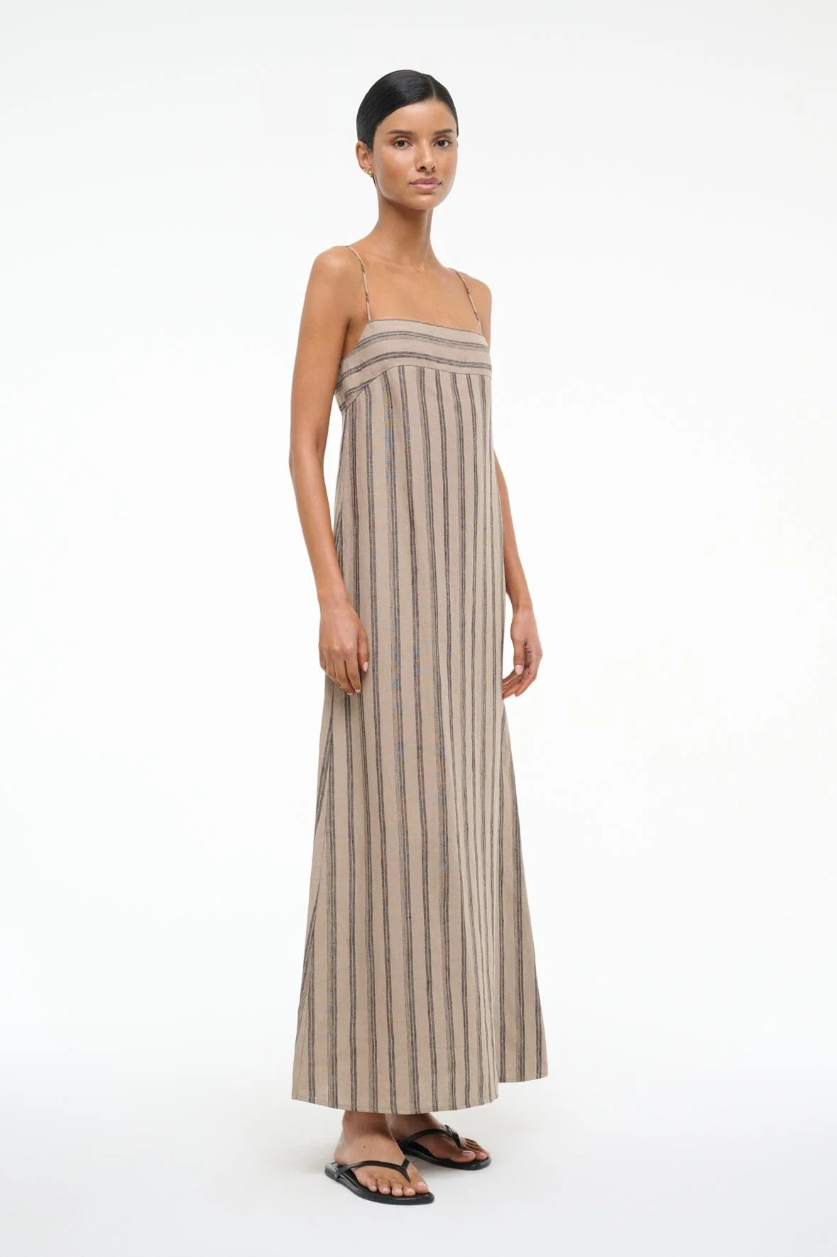LAURA LINEN DRESS | SAHARA STRIPE - Image 3