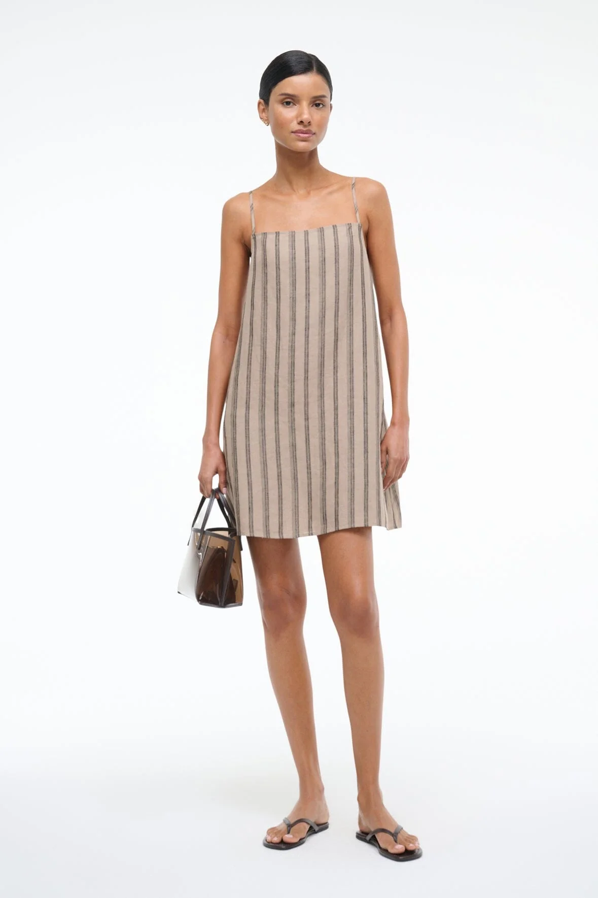 LAURA LINEN MINI DRESS | SAHARA STRIPE - Image 5