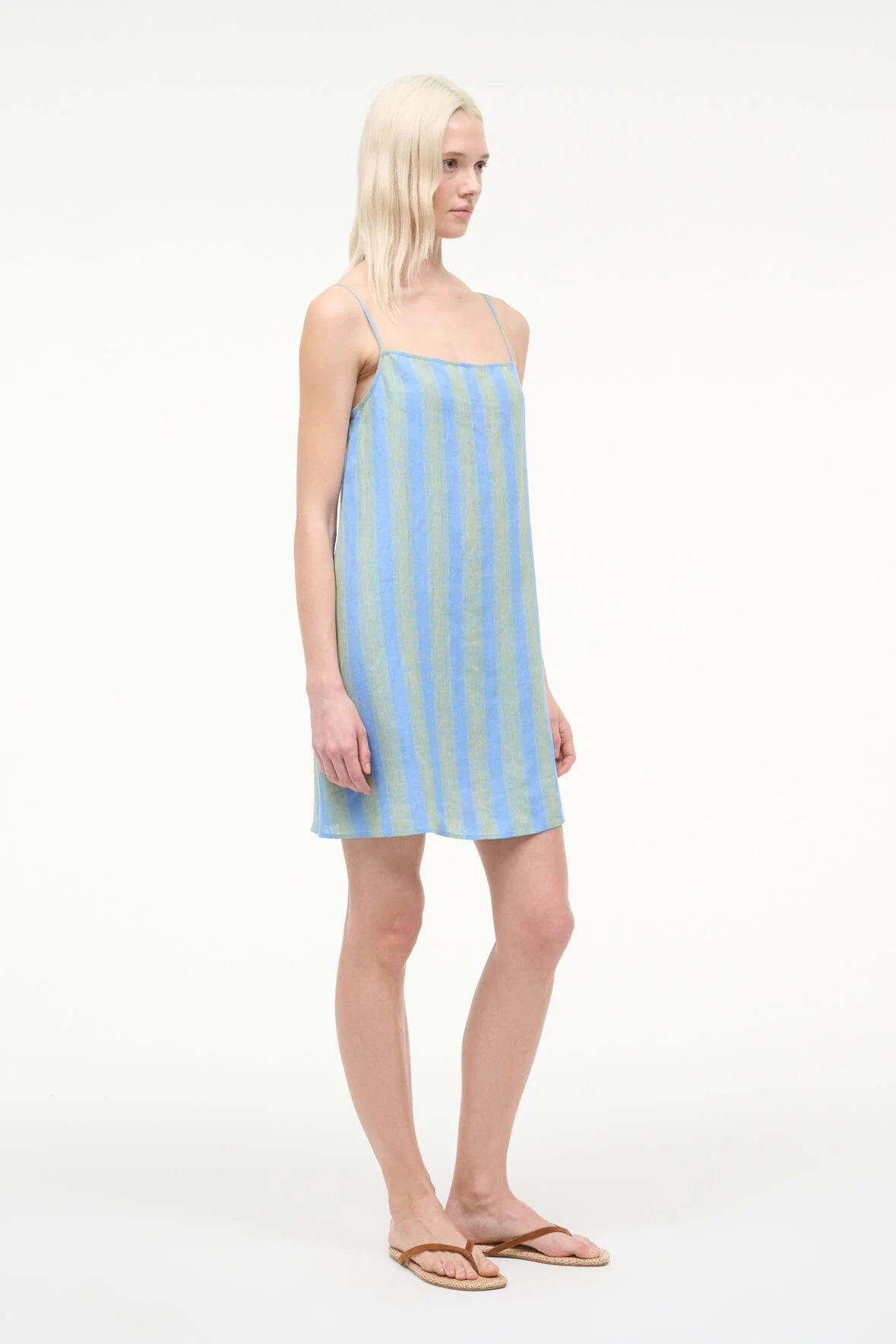 LAURA LINEN MINI DRESS | SEAPORT STRIPE - Image 2