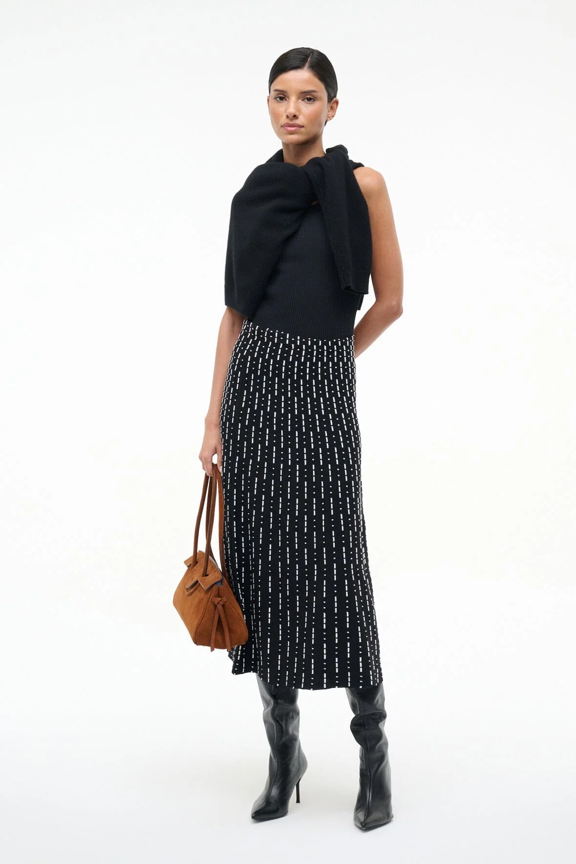 LENA SKIRT | BLACK GEO