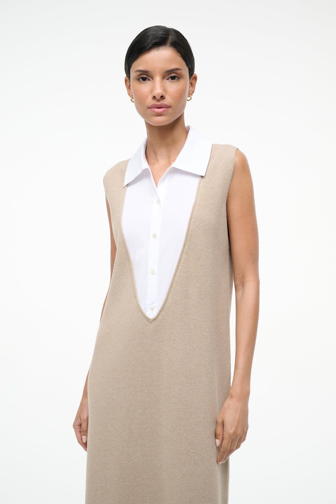 LESLIE DRESS | SAND WHITE - Image 4