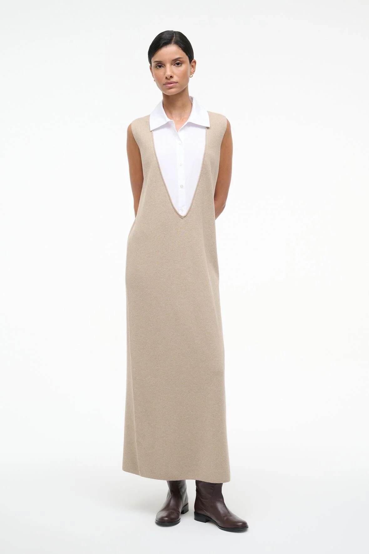 LESLIE DRESS | SAND WHITE - Image 5