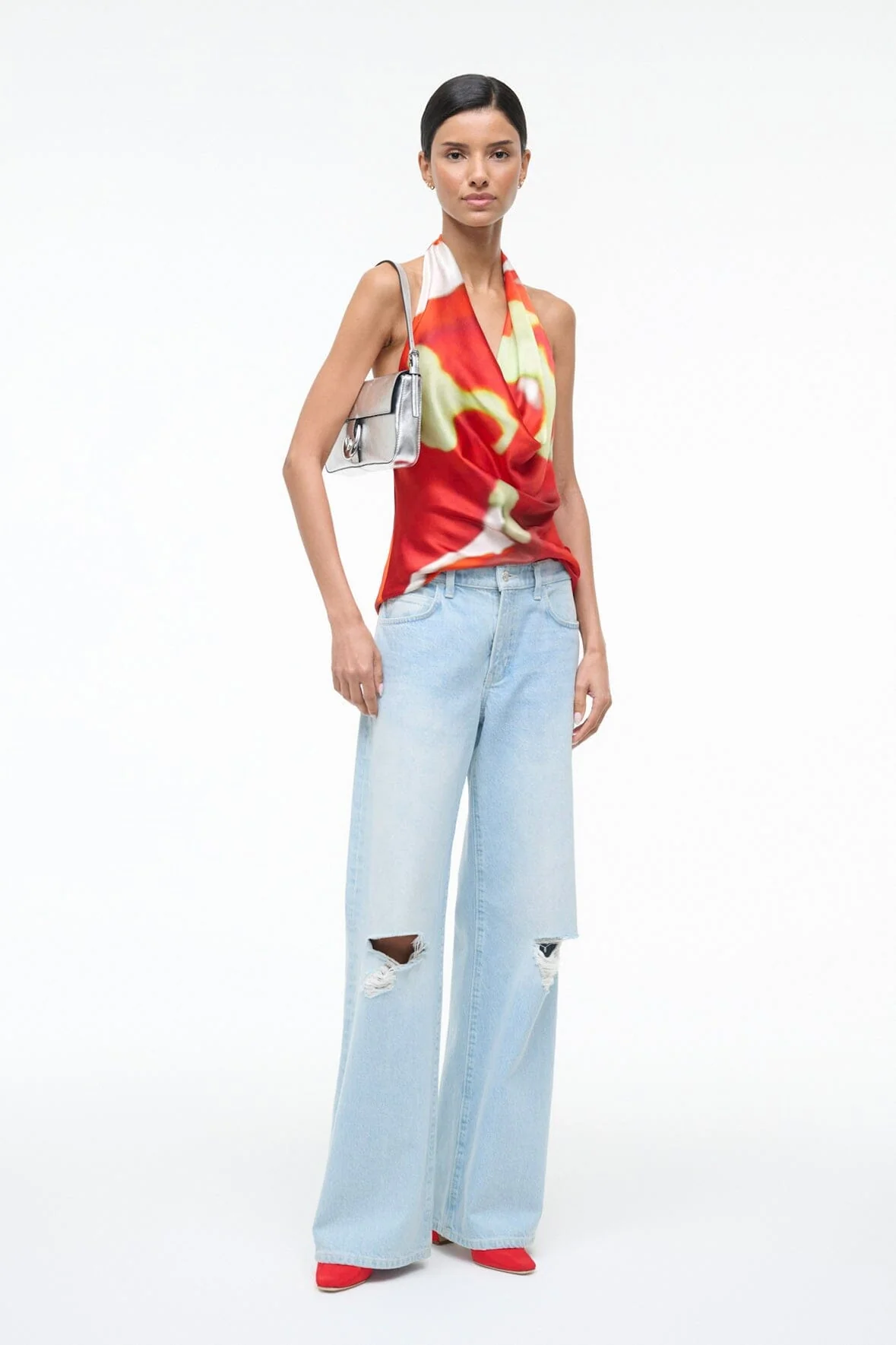 LIORA SILK TOP | RED ZONE - Image 5