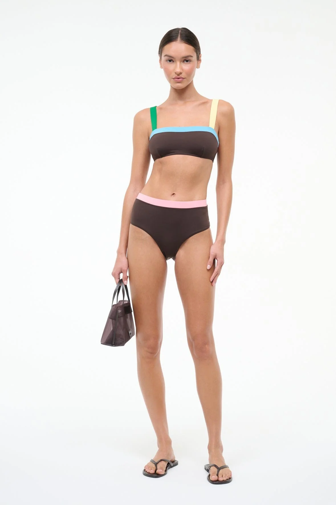 LIV BIKINI TOP | DARK CHOCOLATE MULTI
