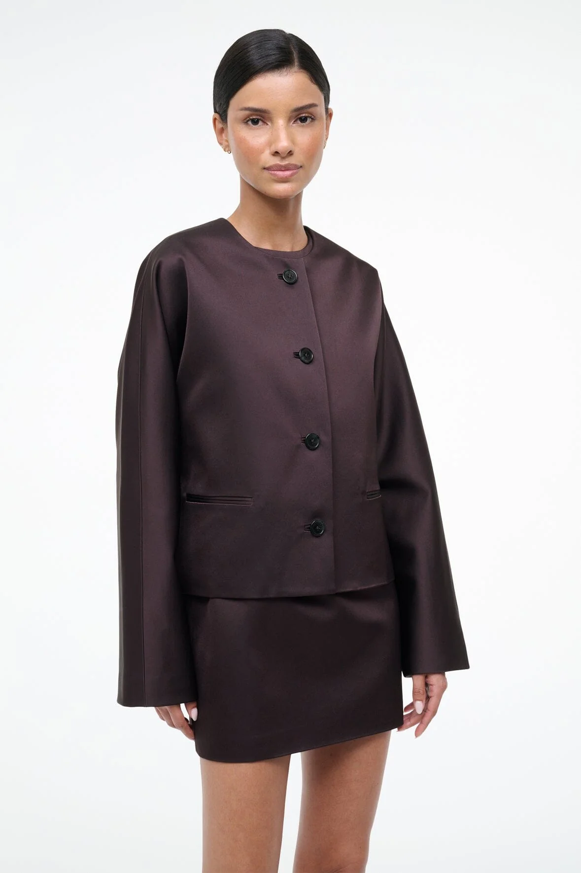 LIZ CROPPED JACKET | EARTH - Image 2