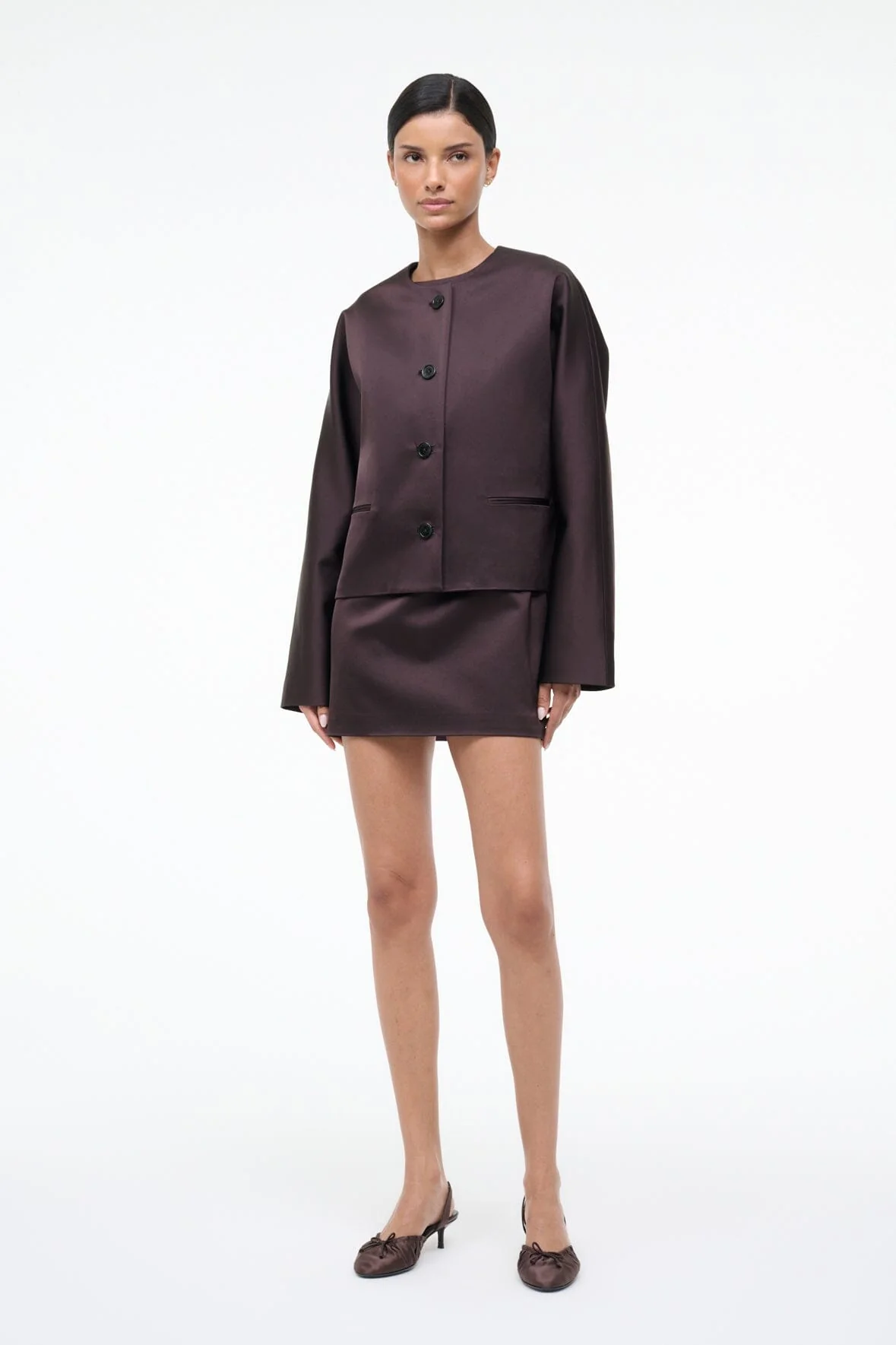 LIZ CROPPED JACKET | EARTH - Image 5