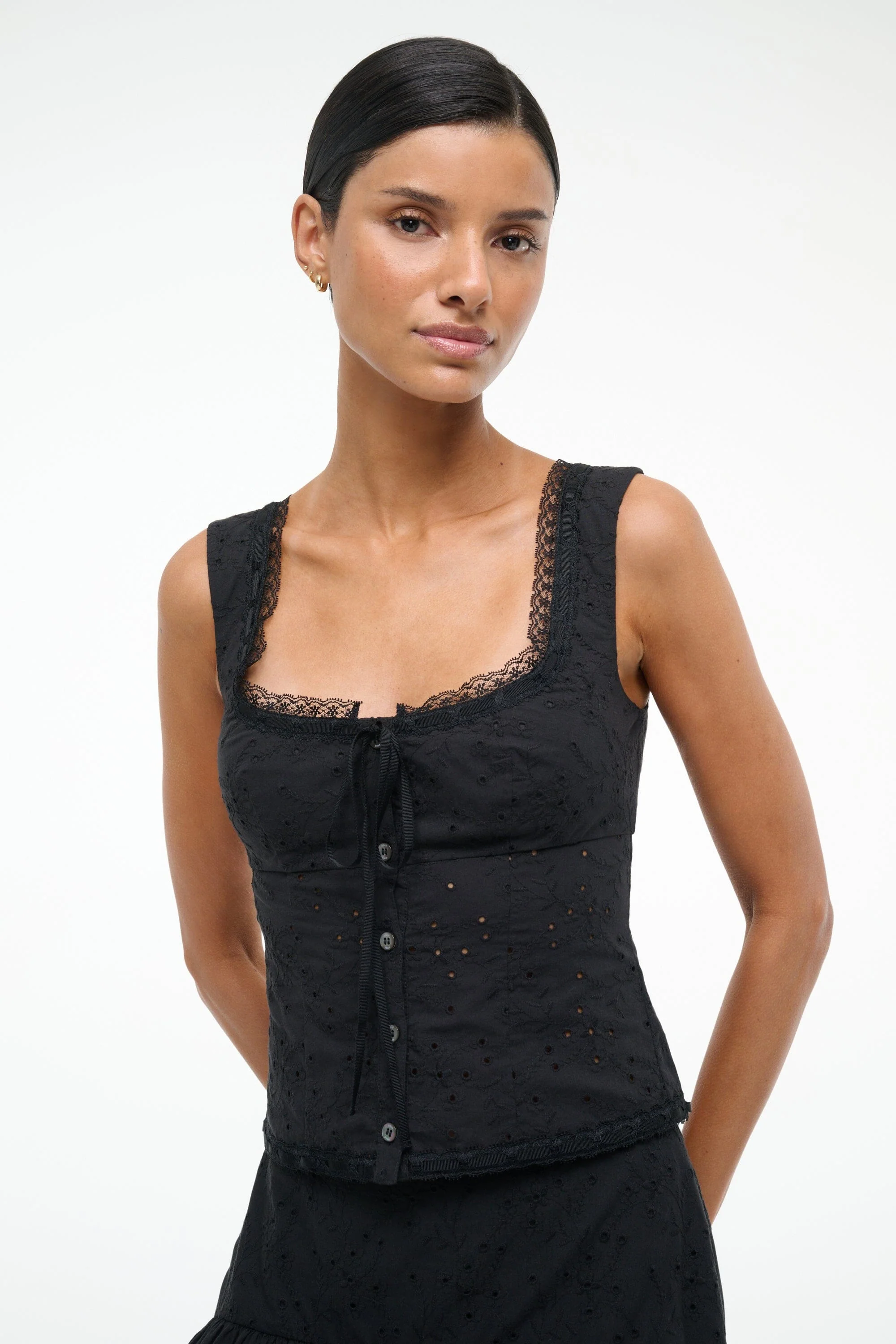 LOU TOP | BLACK EYELET - Image 2
