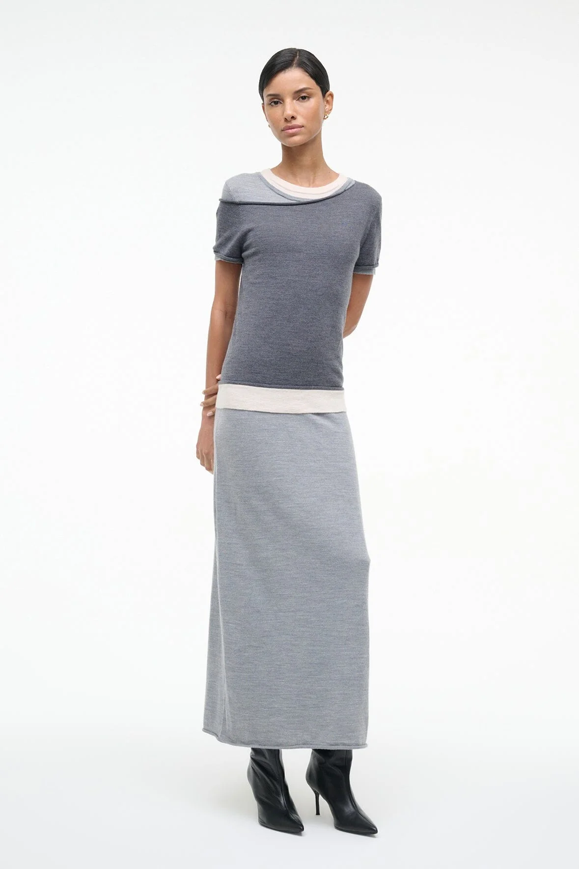 LYRIC DRESS | HEATHER GREY MULTI - Image 5