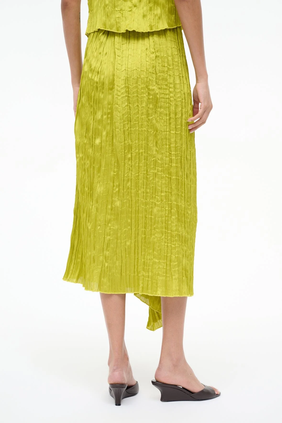 MAI SKIRT | CHARTREUSE PLISSE - Image 4