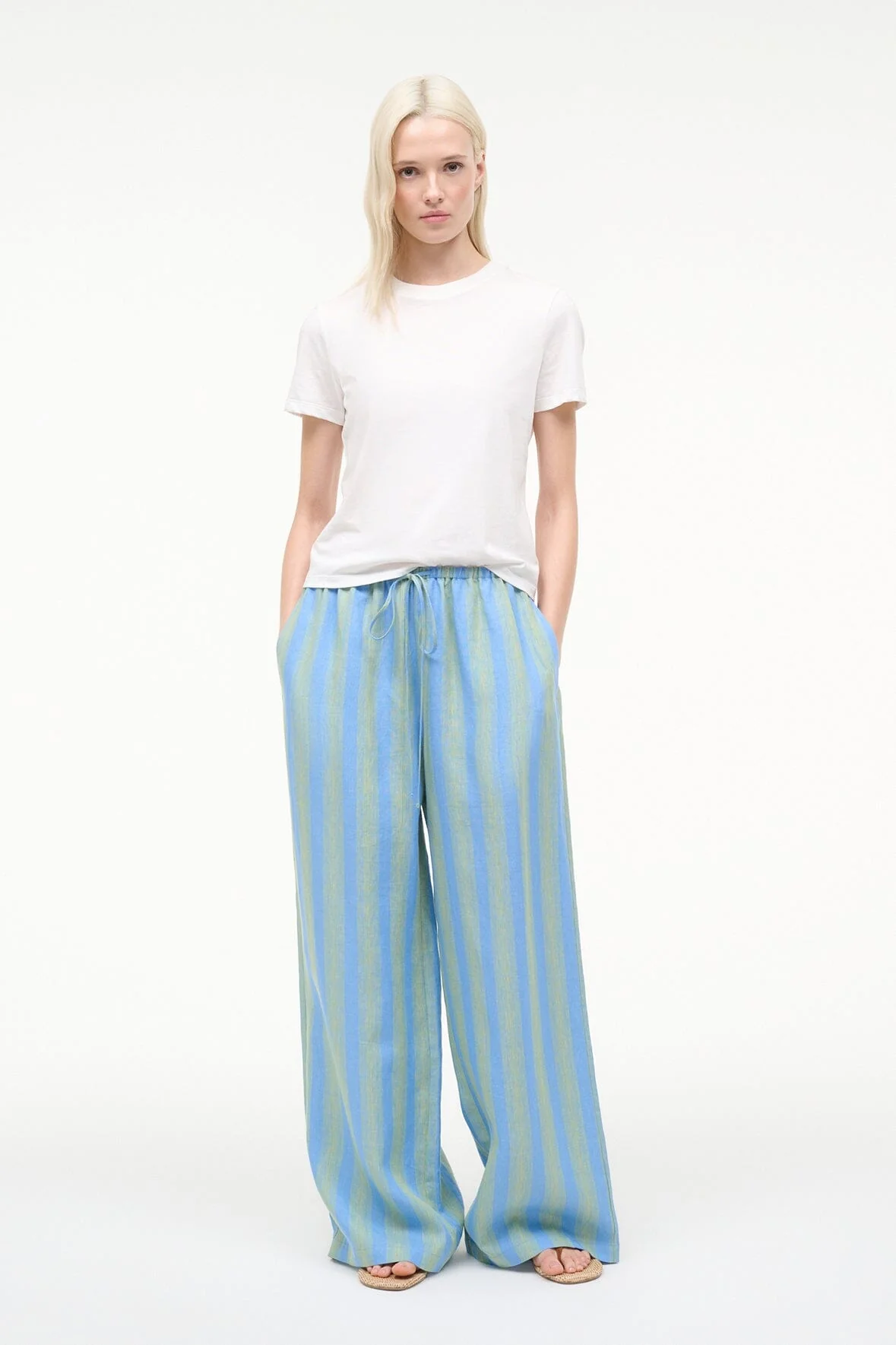 MATEO LINEN PANT | SEAPORT STRIPE