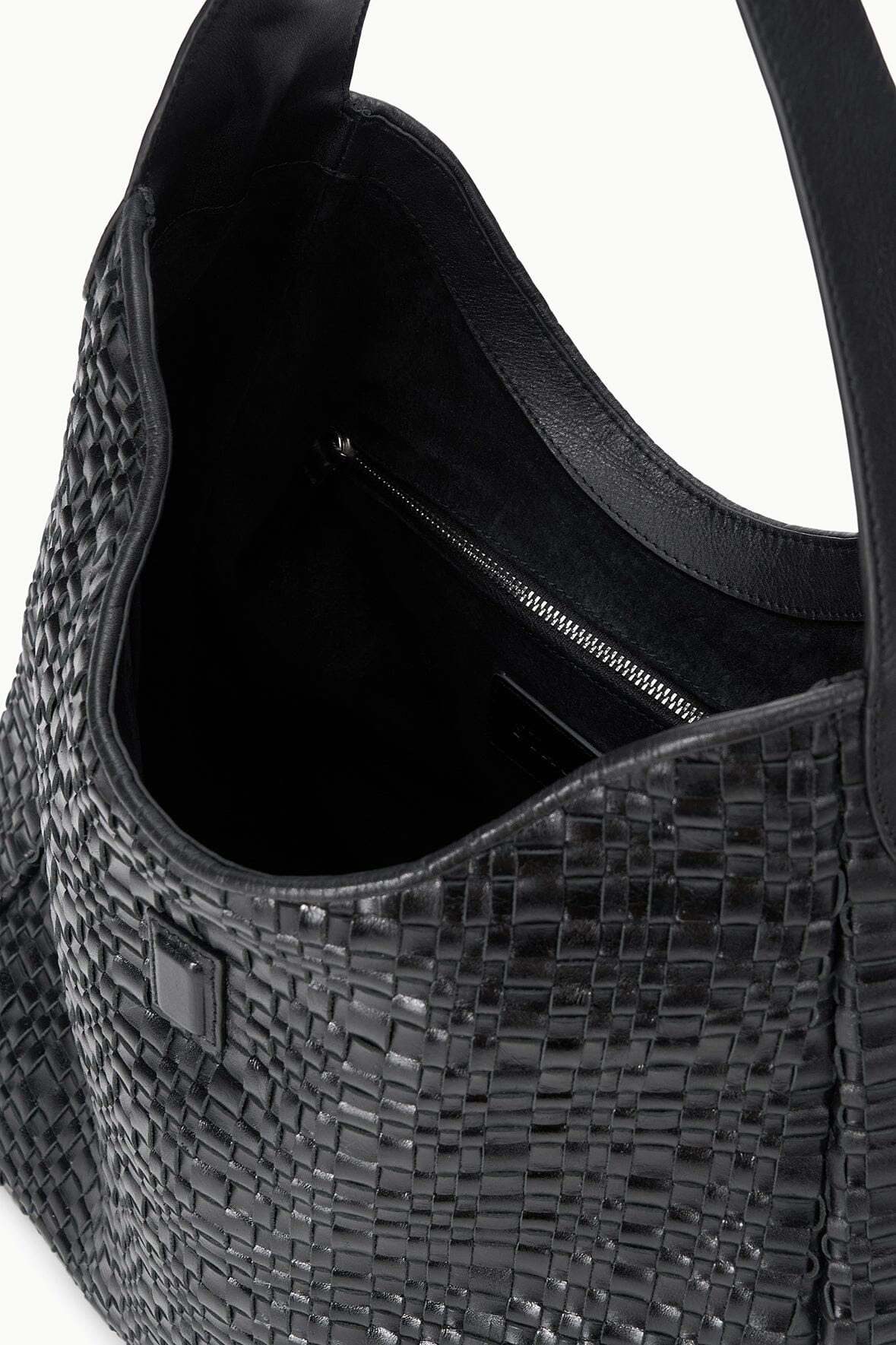 MAYA HOBO BAG | BLACK WOVEN - Image 7