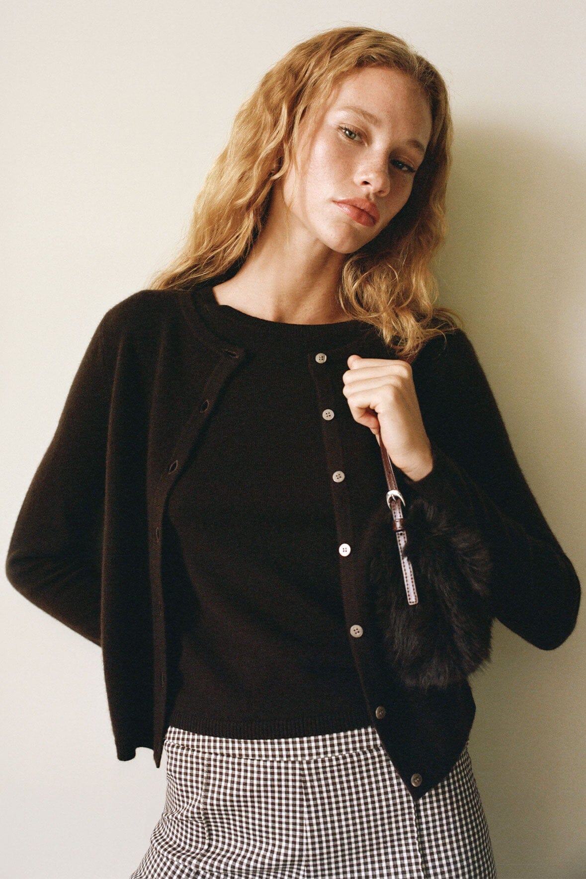 MIDNIGHT CASHMERE CARDIGAN | DARK CHOCOLATE - Image 6
