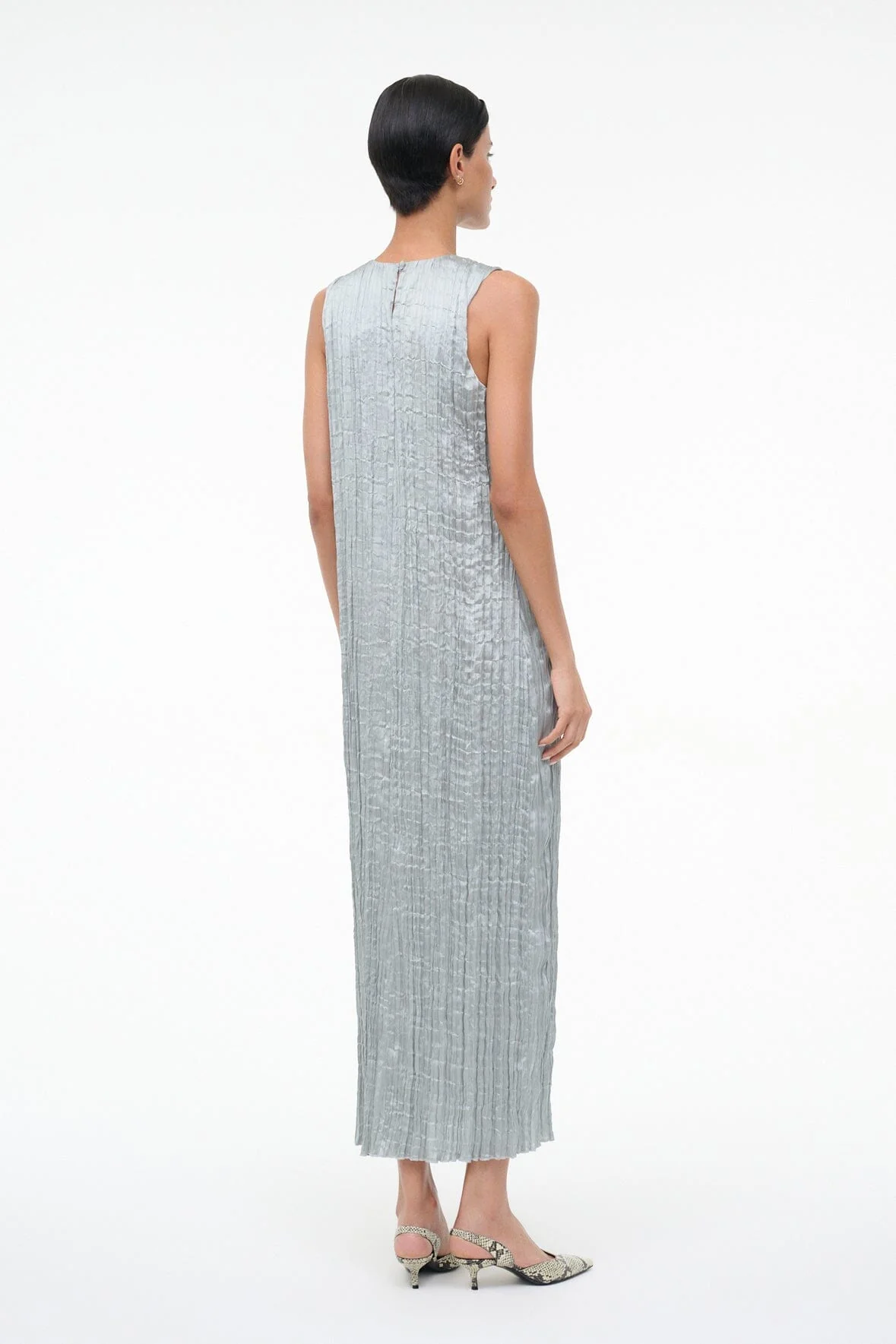 MIZU DRESS | SILVER SAGE PLISSE - Image 3