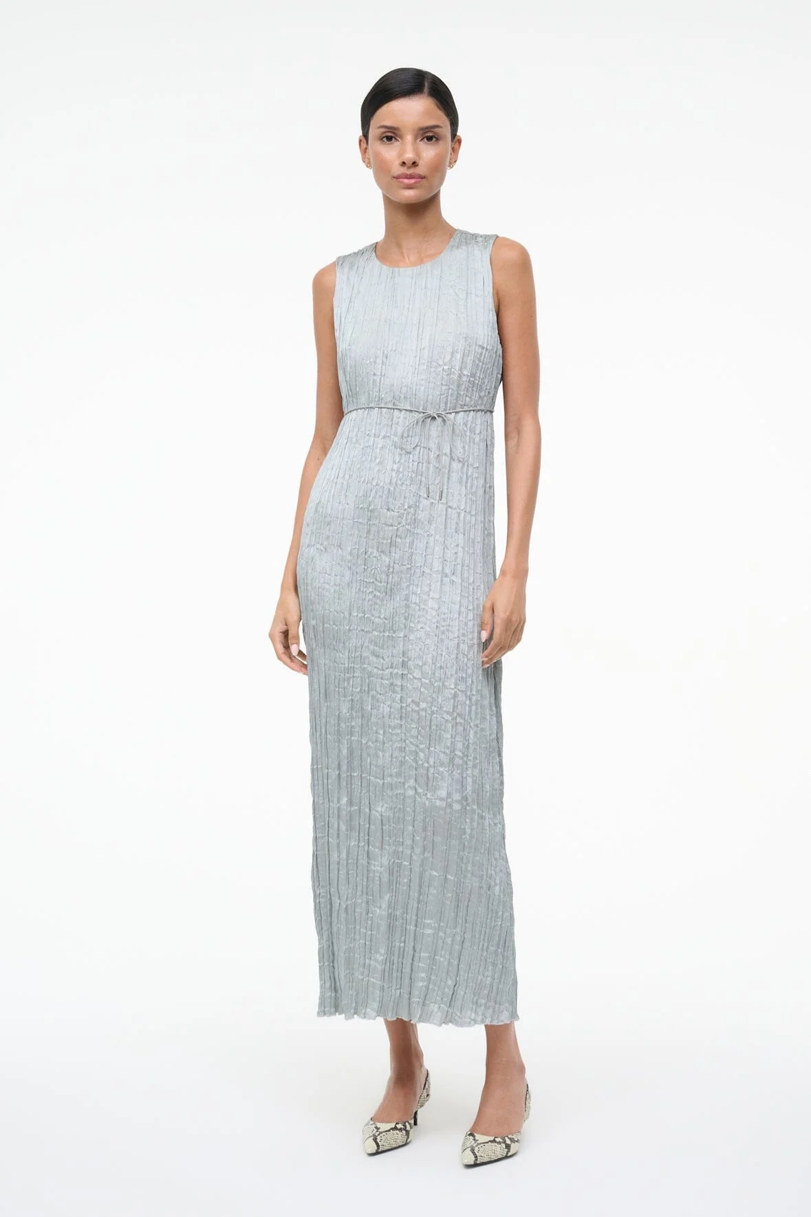 MIZU DRESS | SILVER SAGE PLISSE - Image 4