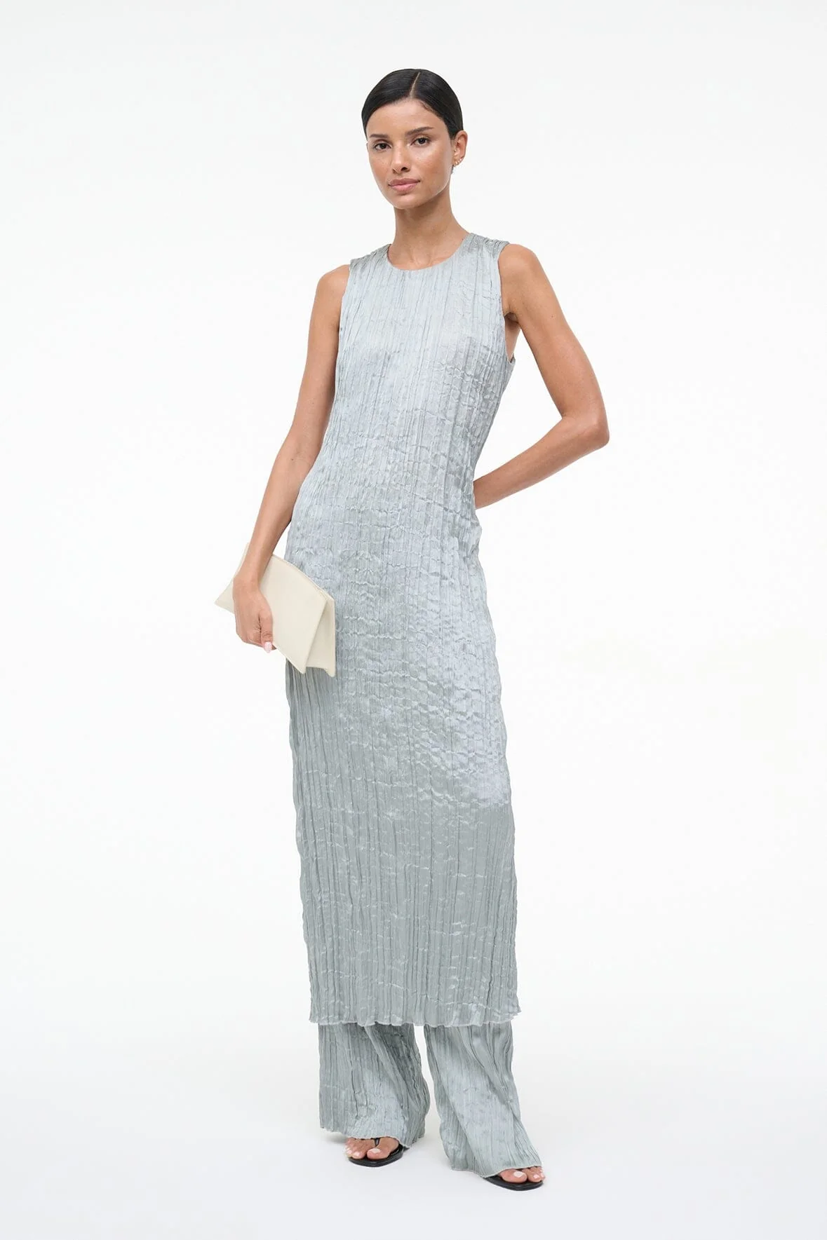 MIZU DRESS | SILVER SAGE PLISSE - Image 6