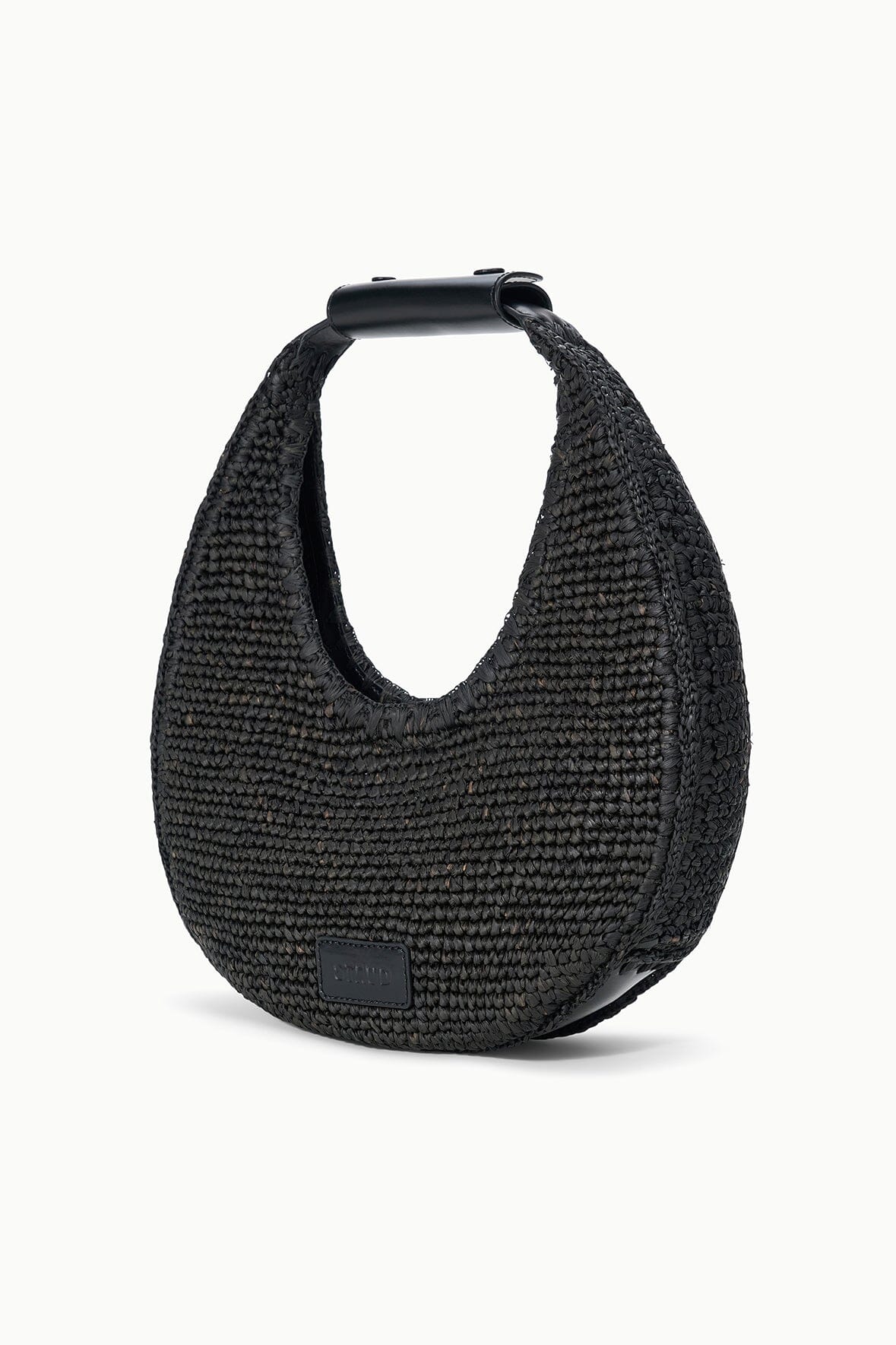 MOON RAFFIA BAG | BLACK RAFFIA - Image 2