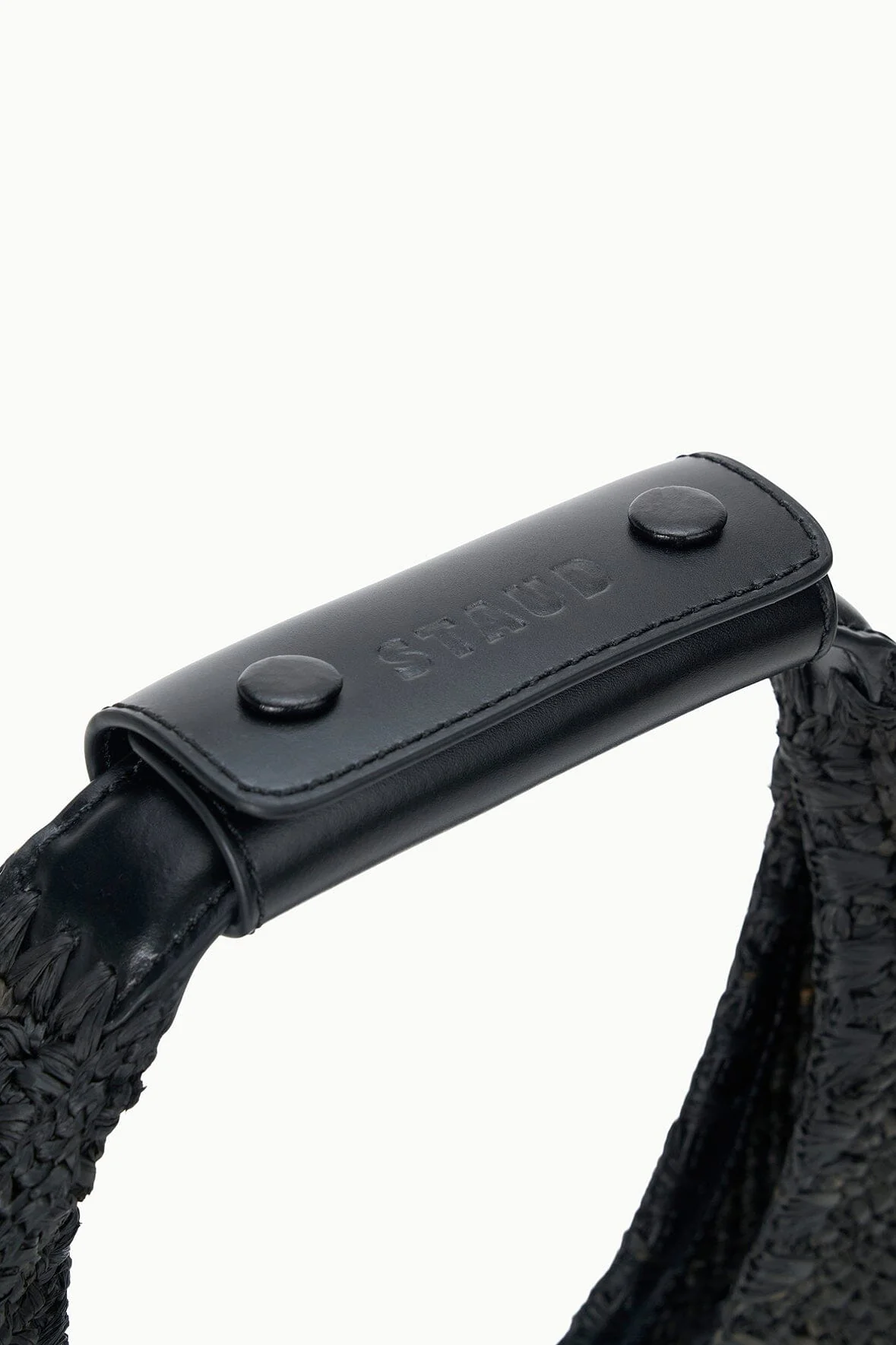 MOON RAFFIA BAG | BLACK RAFFIA - Image 3