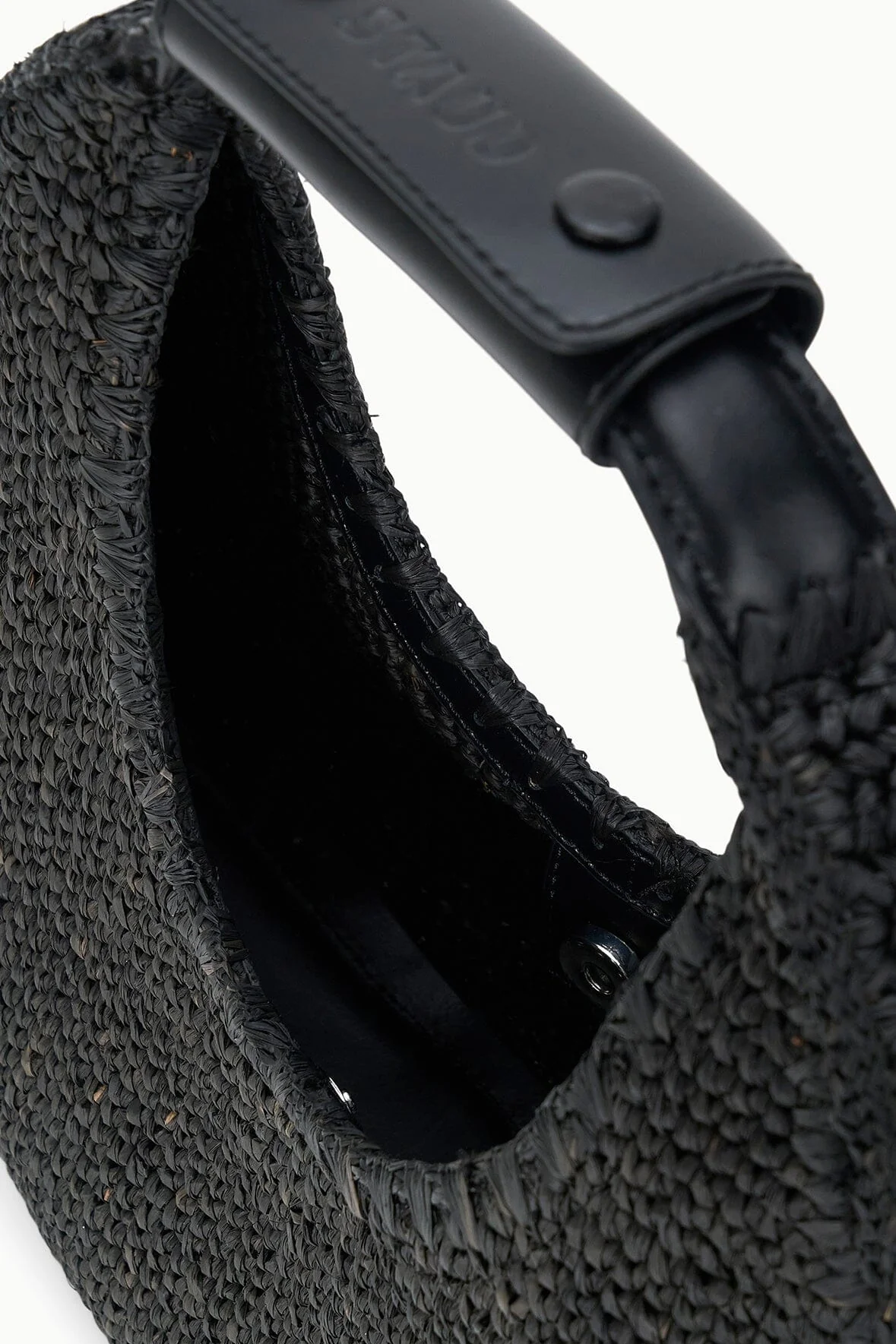 MOON RAFFIA BAG | BLACK RAFFIA - Image 4