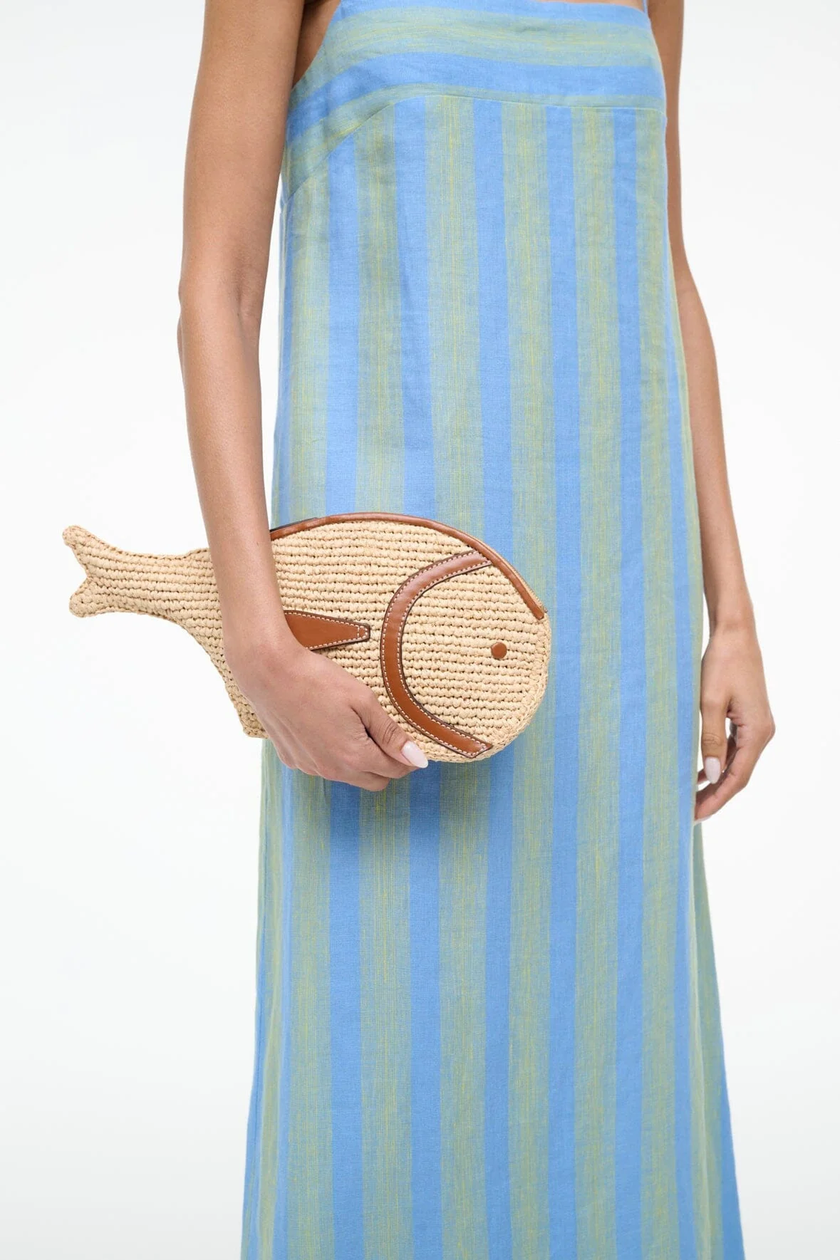 PESCE RAFFIA CLUTCH | NATURAL TAN - Image 4