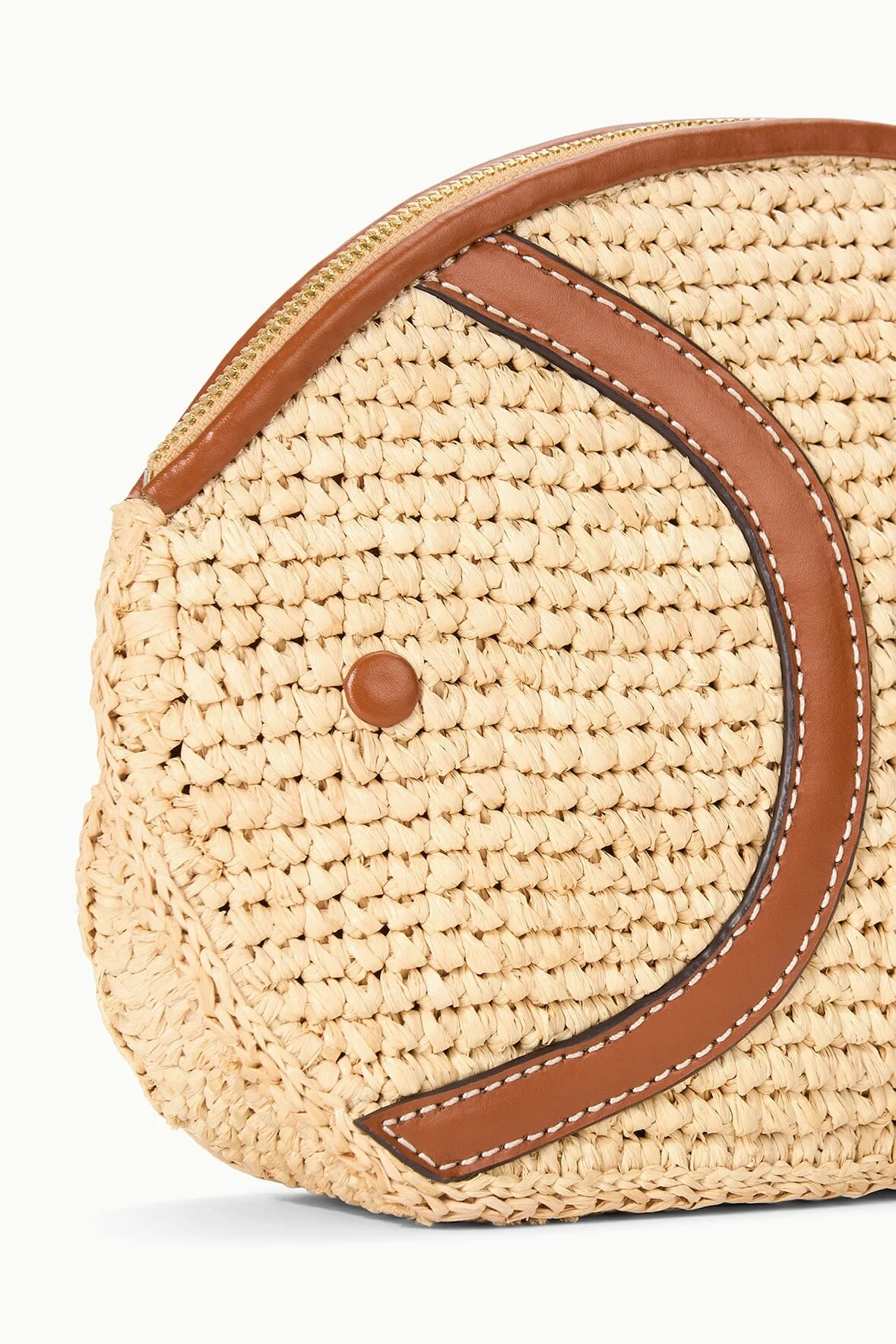 PESCE RAFFIA CLUTCH | NATURAL TAN - Image 8