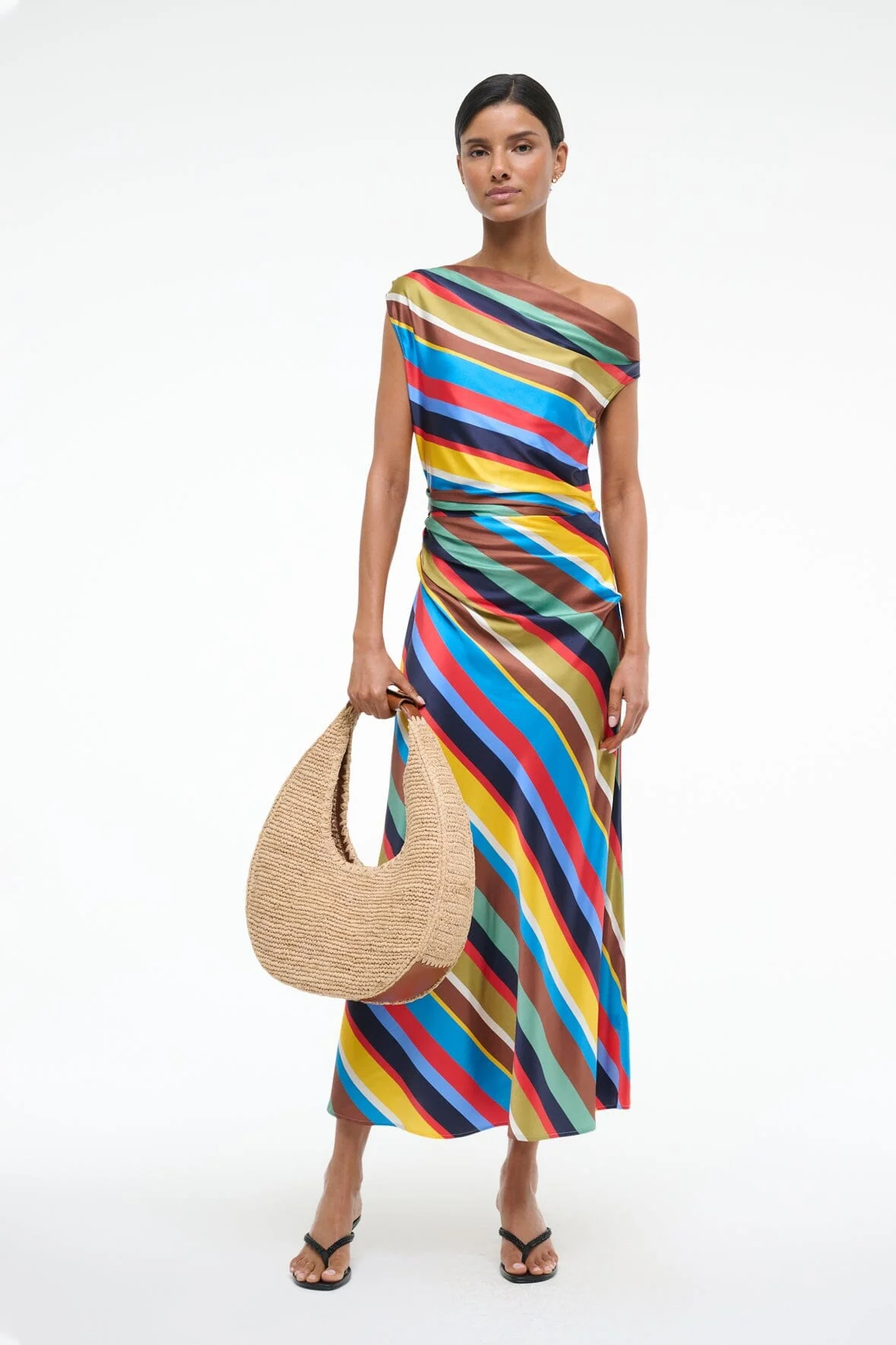 PHARE SILK DRESS | MARKET STRIPE