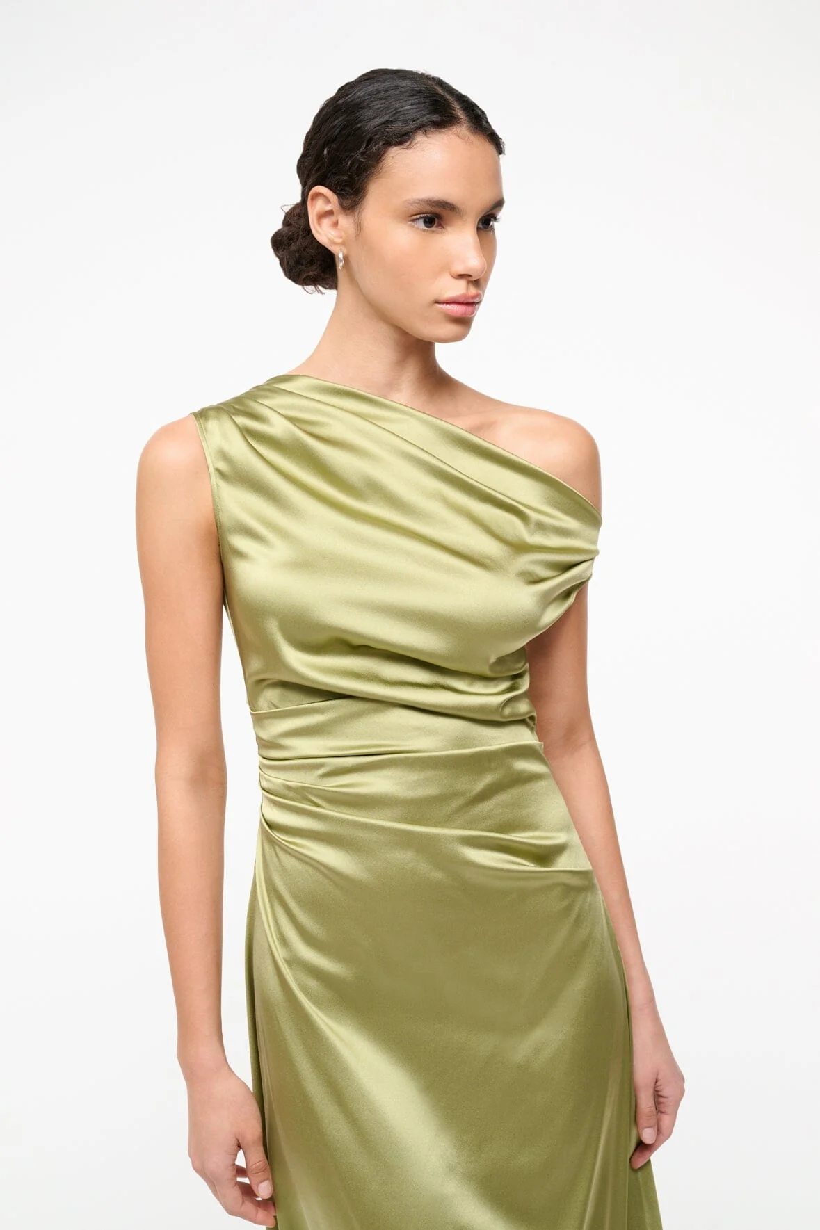 PHARE SILK DRESS | MOSS - Image 4