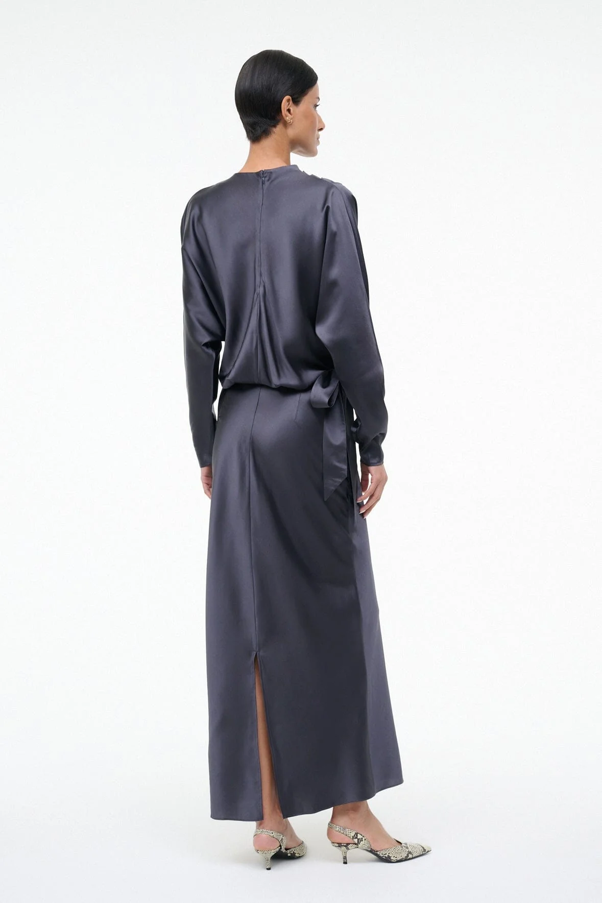 PHOEBE SILK DRESS | NOCTURNE - Image 4