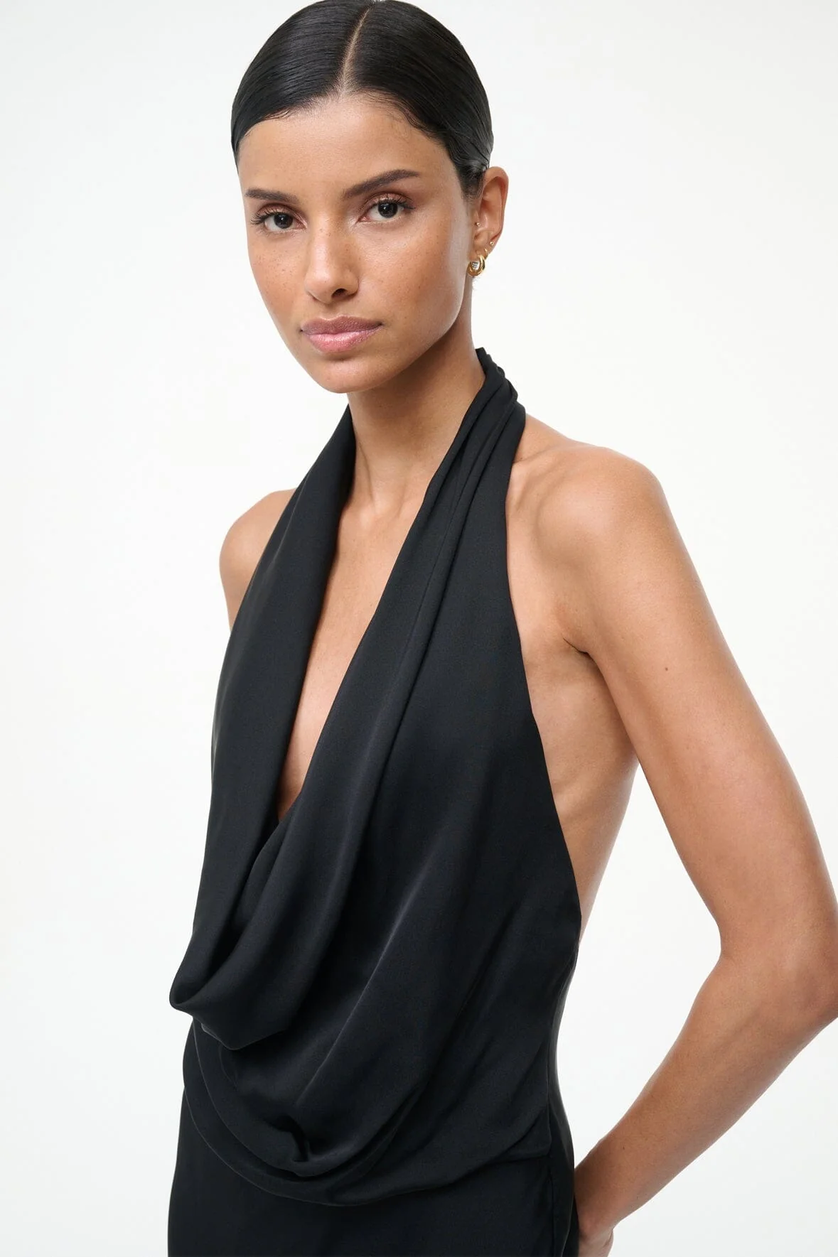 POPPI SILK DRESS | BLACK - Image 5