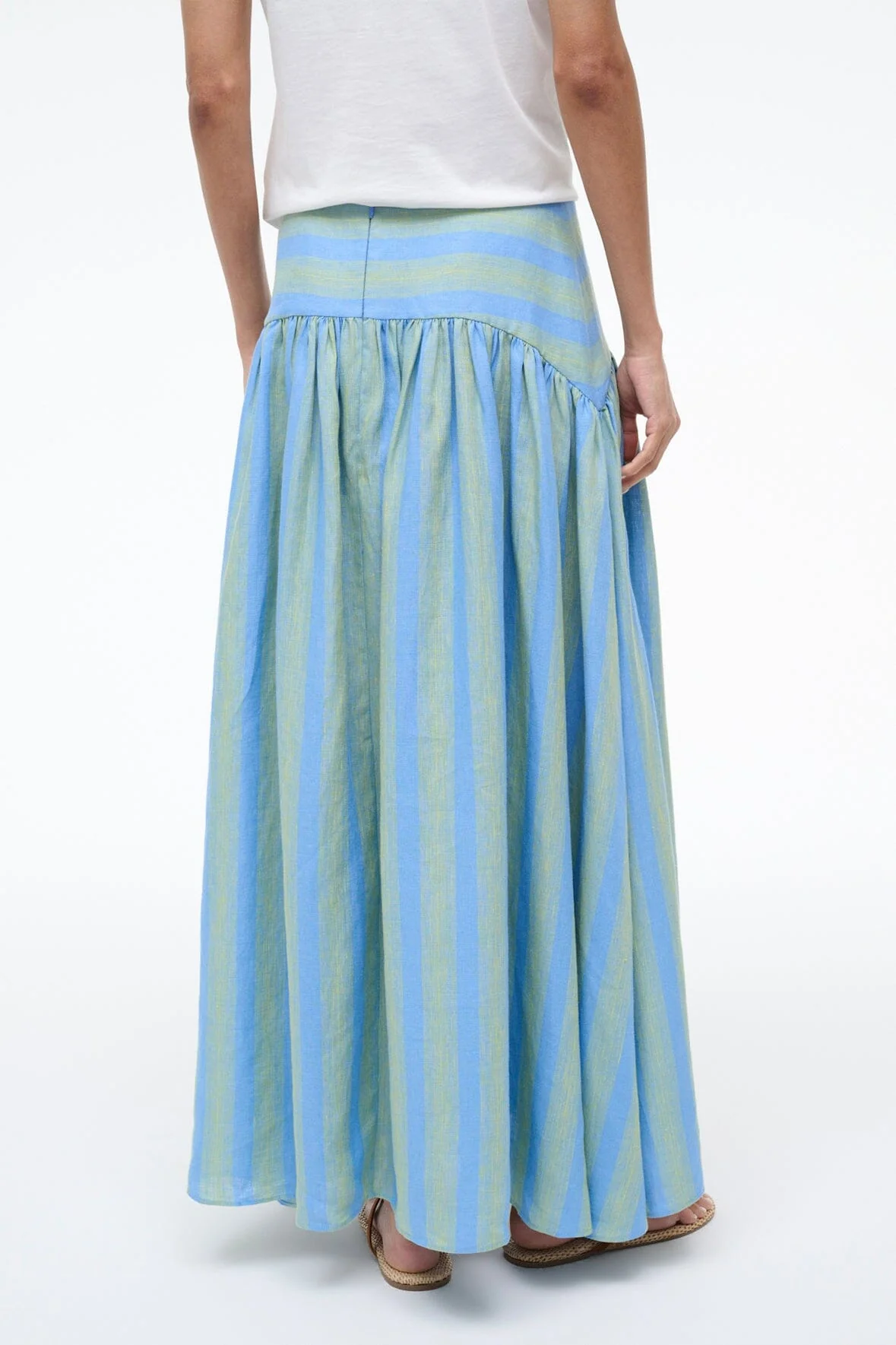 PROCIDA LINEN SKIRT | SEAPORT STRIPE - Image 4