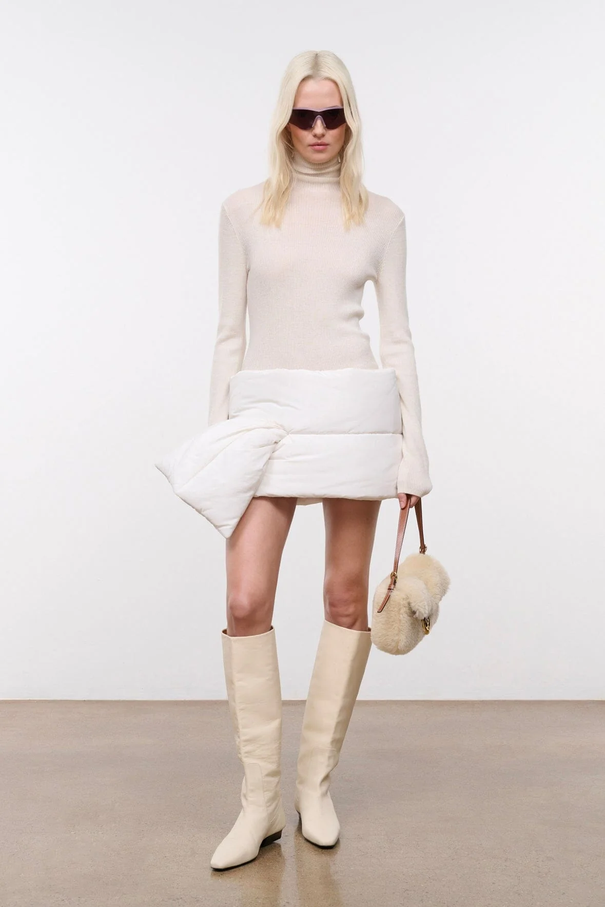 PUFF SCARF | IVORY - Image 3