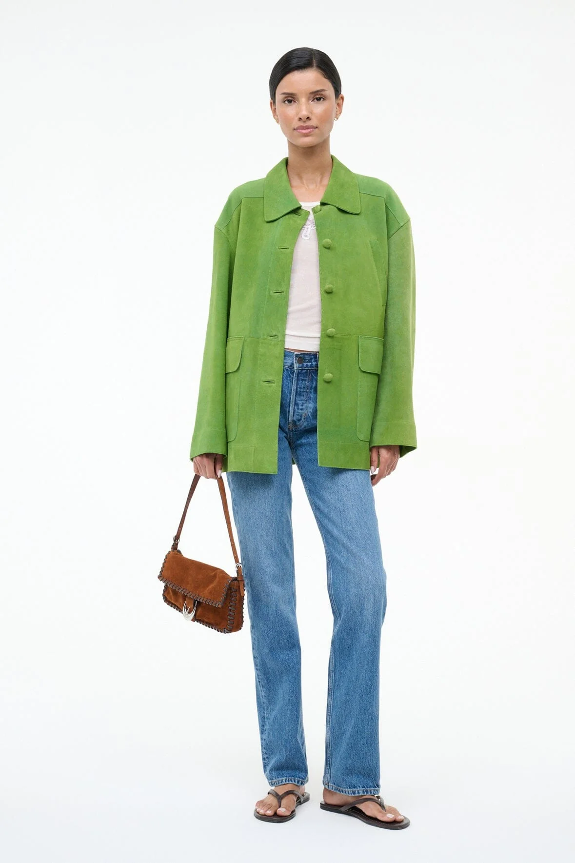 ROXANNE SUEDE JACKET | LEAF SUEDE