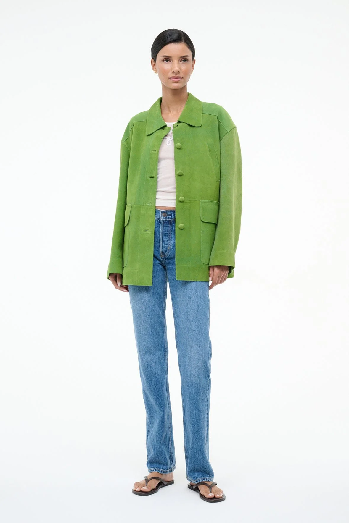 ROXANNE SUEDE JACKET | LEAF SUEDE - Image 6