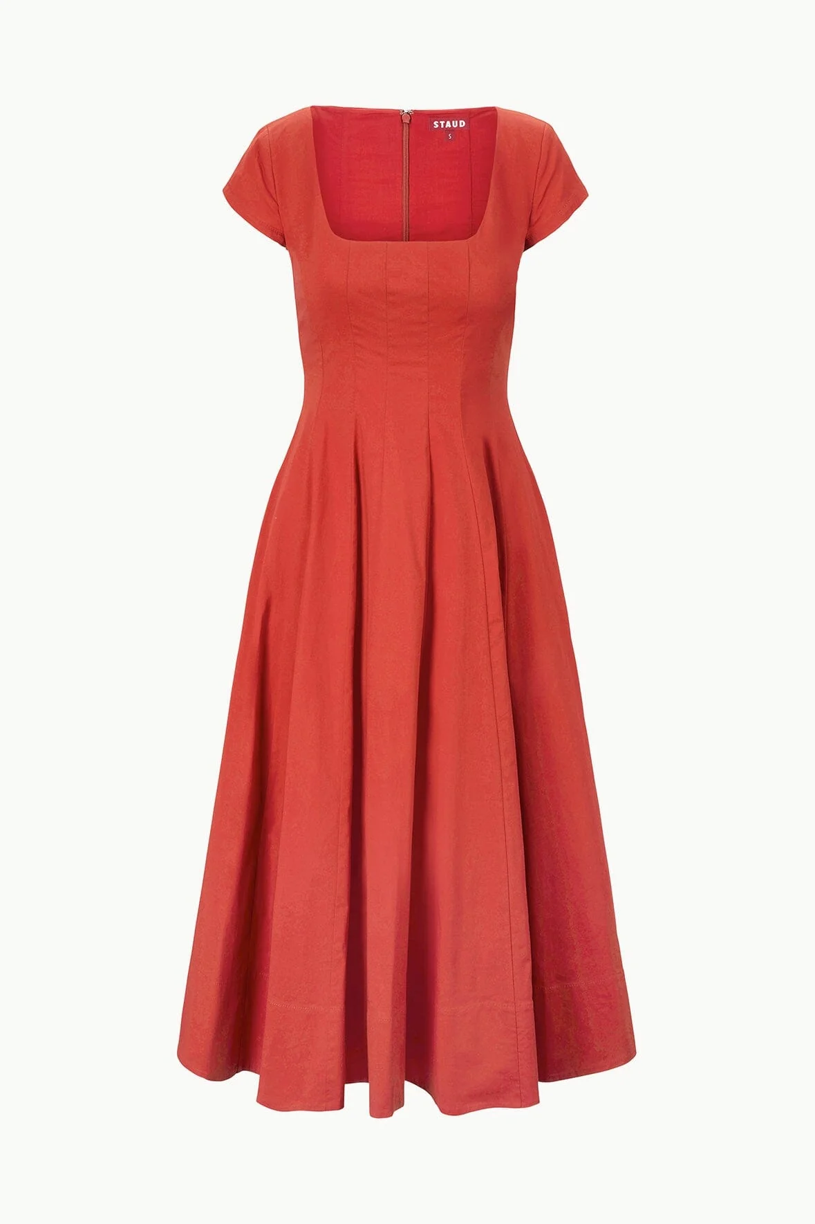 SHORT SLEEVE WELLS DRESS | RUST - Image 5