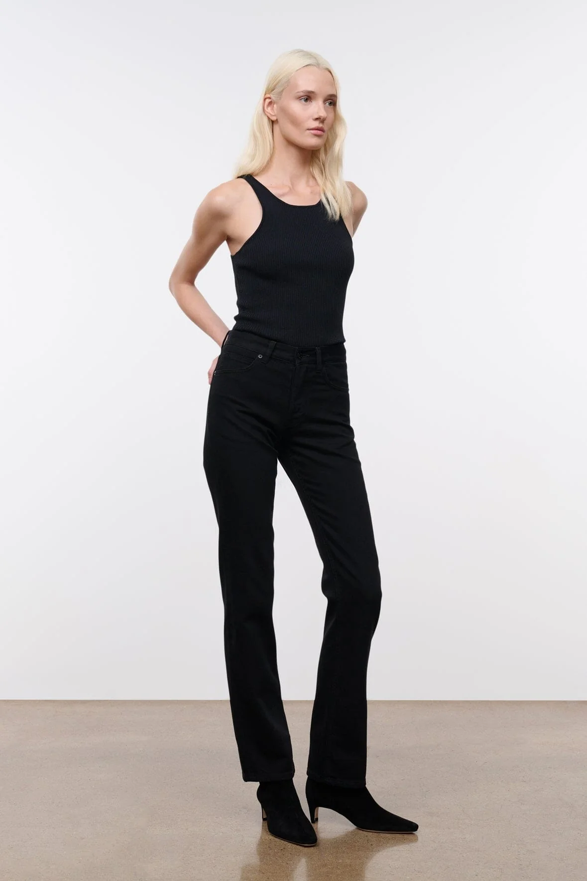 TEDDY STRAIGHT JEAN | BLACK - Image 2