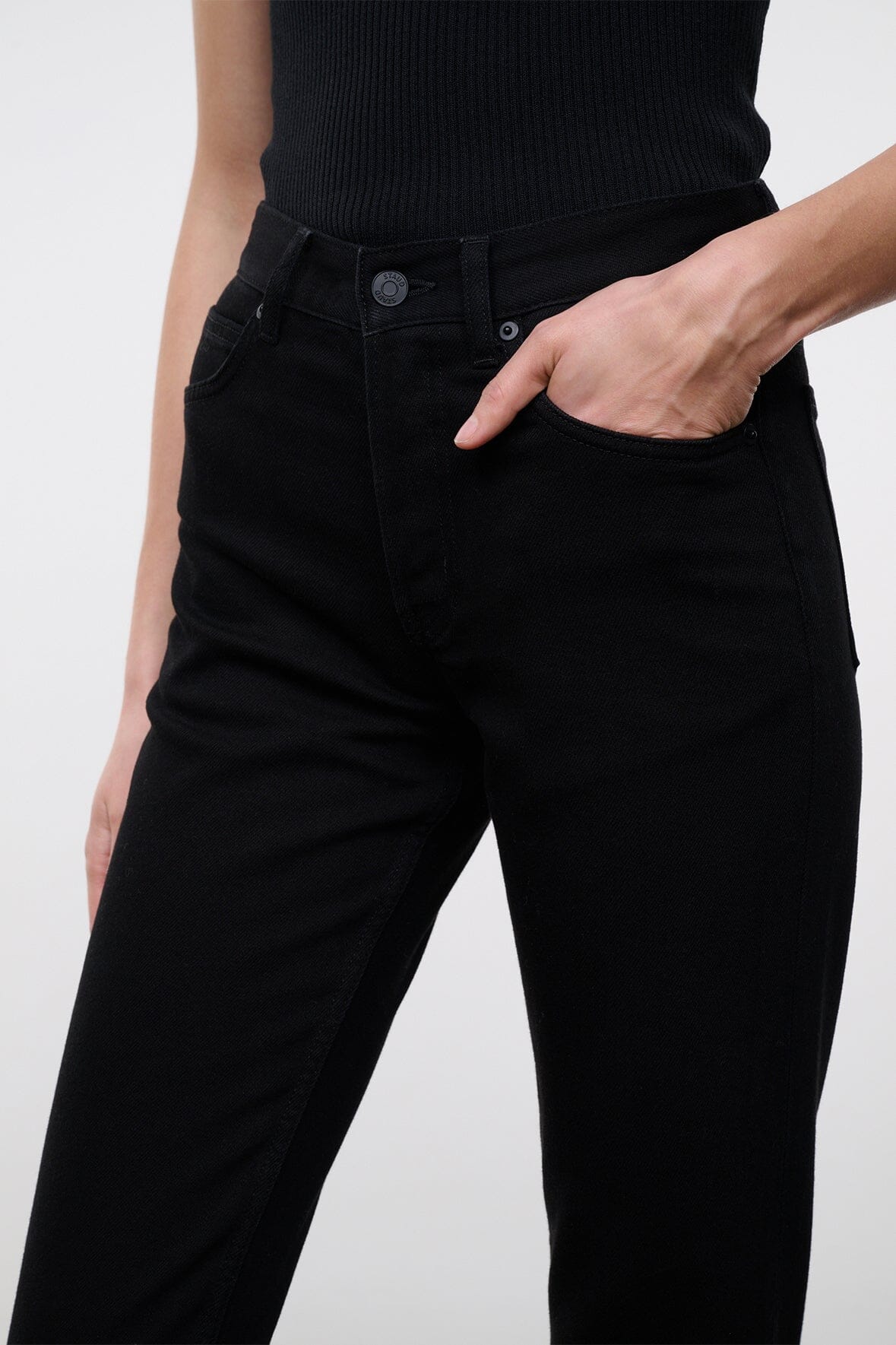 TEDDY STRAIGHT JEAN | BLACK - Image 3