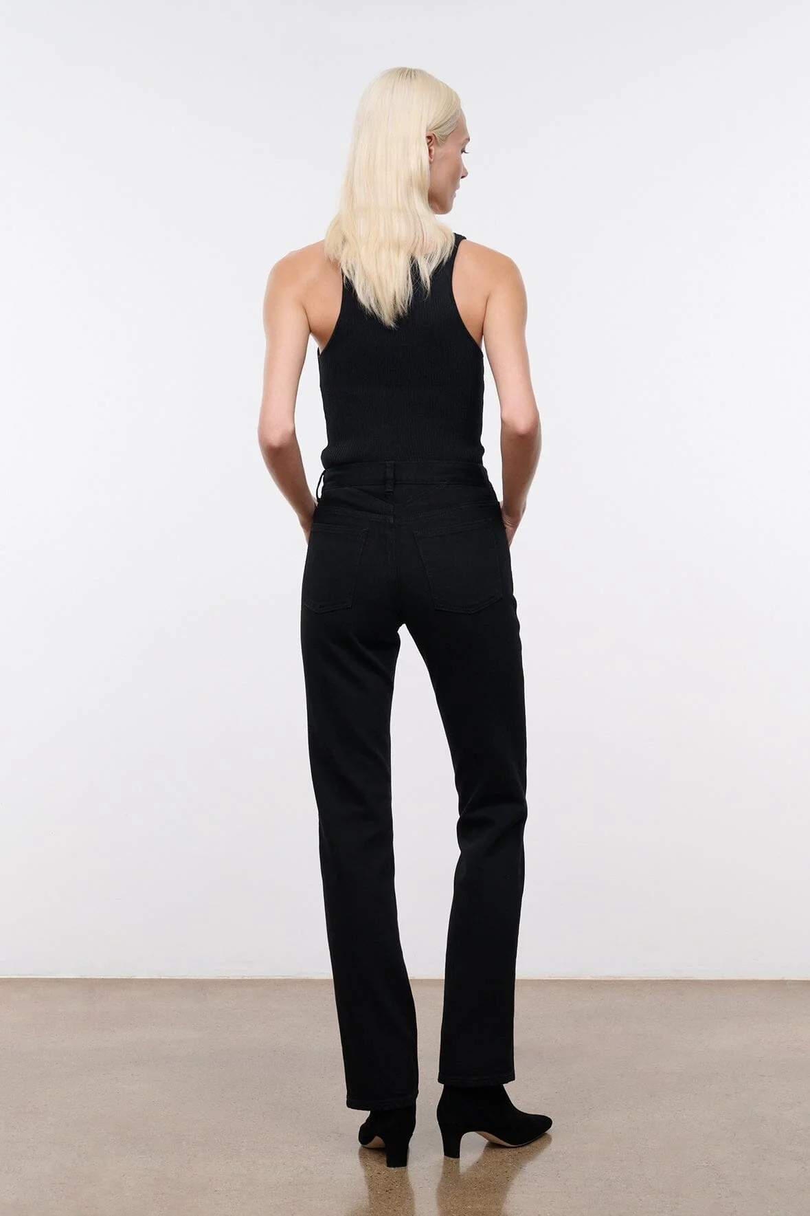 TEDDY STRAIGHT JEAN | BLACK - Image 4