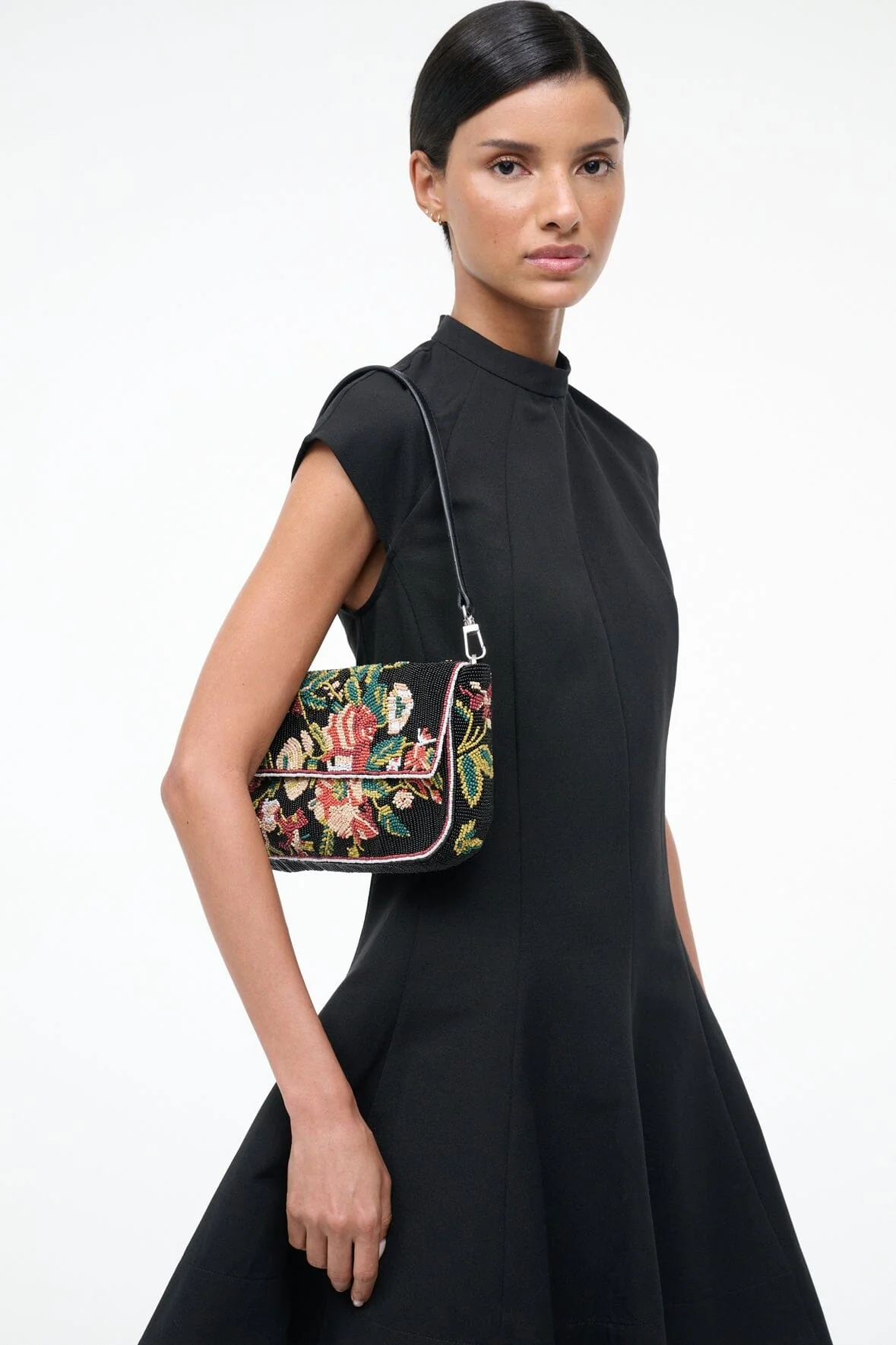 TIMMY SHOULDER BAG | BLACK FLORAL - Image 10