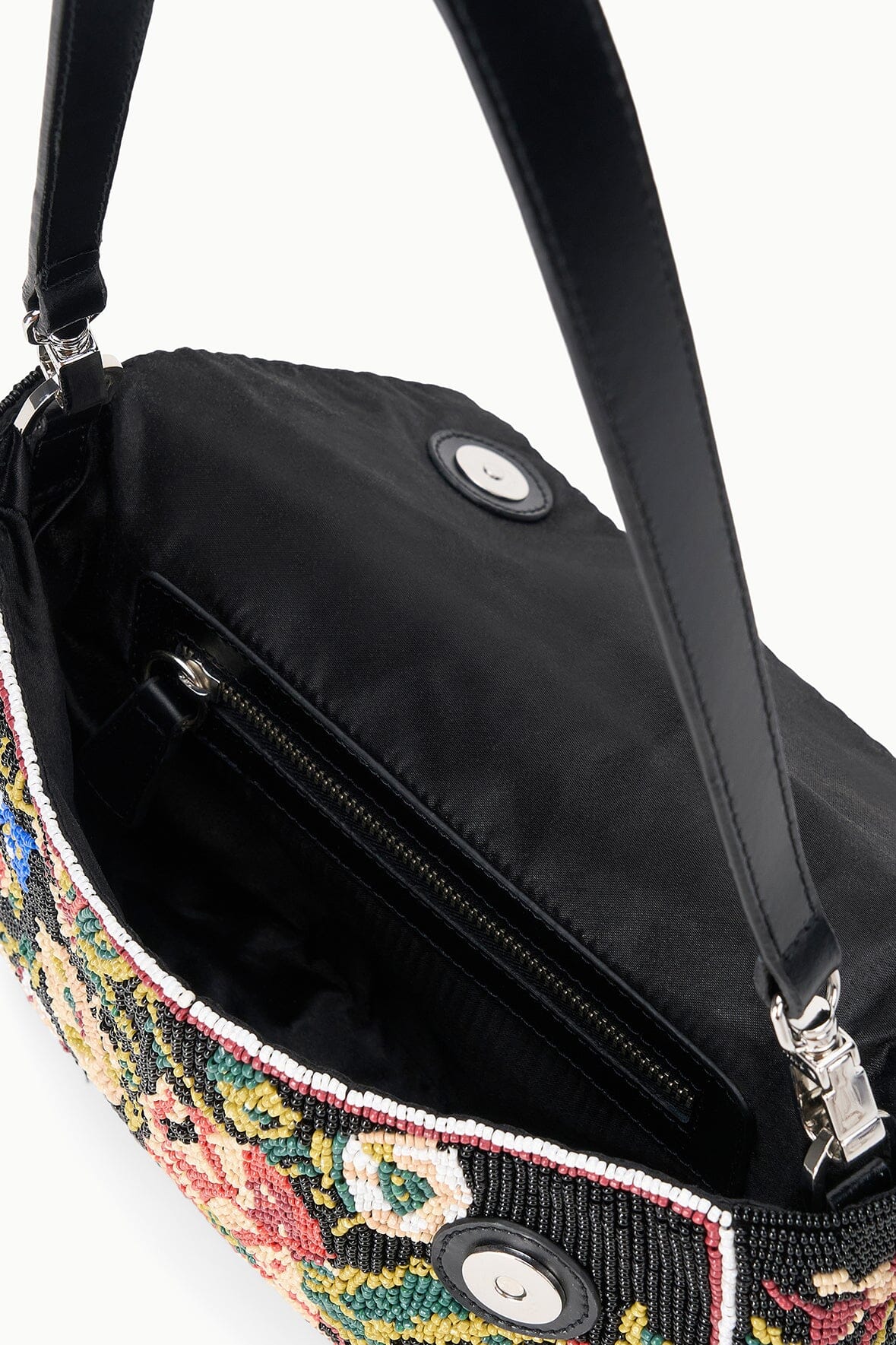 TIMMY SHOULDER BAG | BLACK FLORAL - Image 7